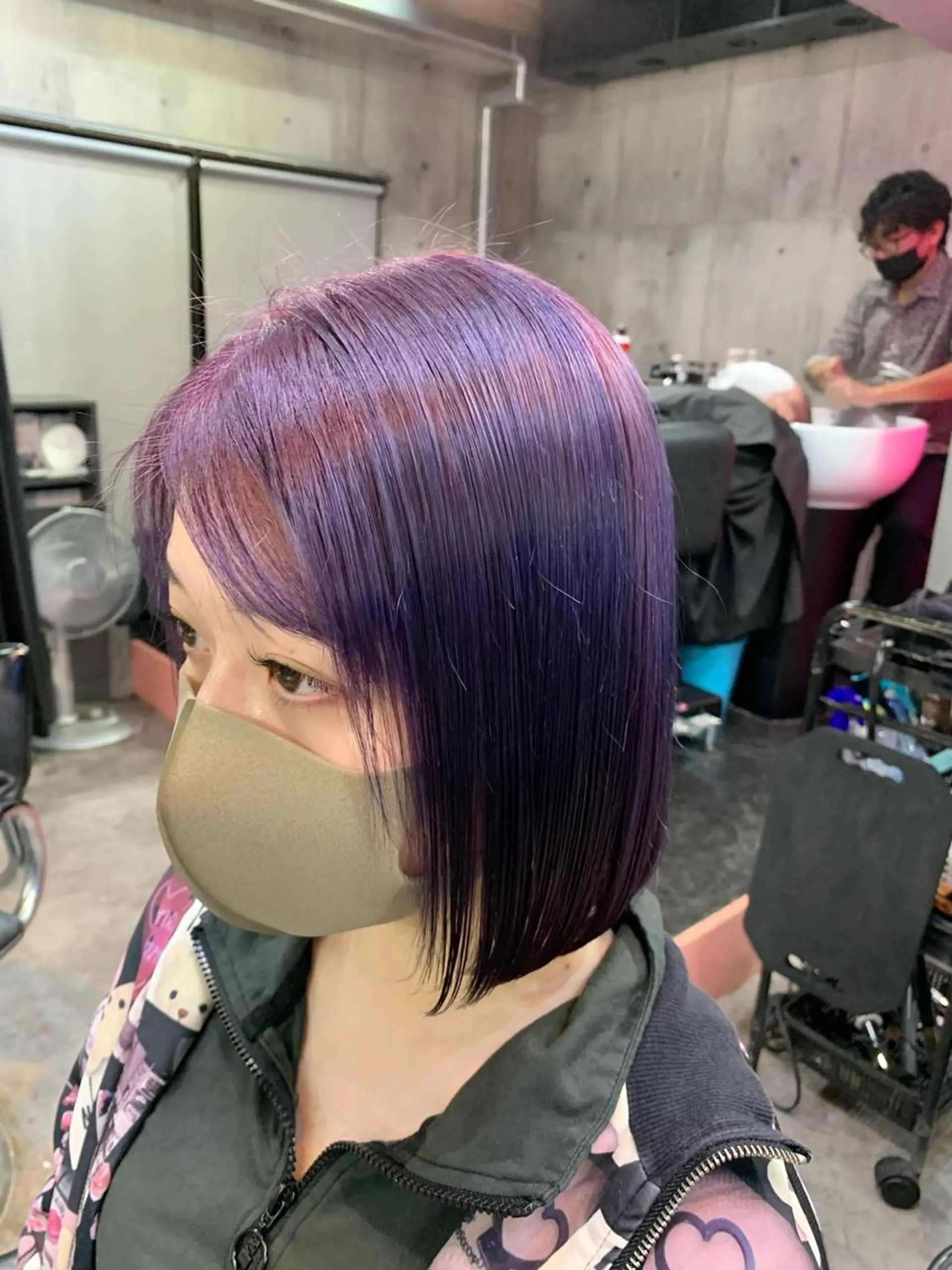 ショート カラー ラベンダーカラー バイオレットカラー ヘアカラー トリートメント ハイトーン/メンズ/ ウルフ特化   小松のヘアスタイル