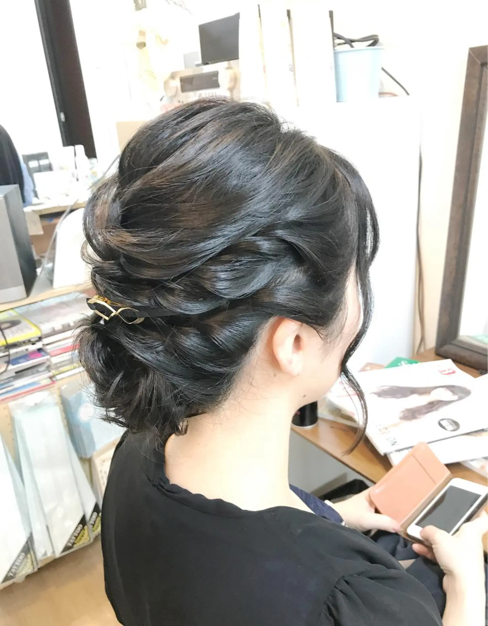 セミロング ヘアアレンジ マツエク・マツパ 早朝✨ヘアセット 着付け/清水玲歌のヘアスタイル