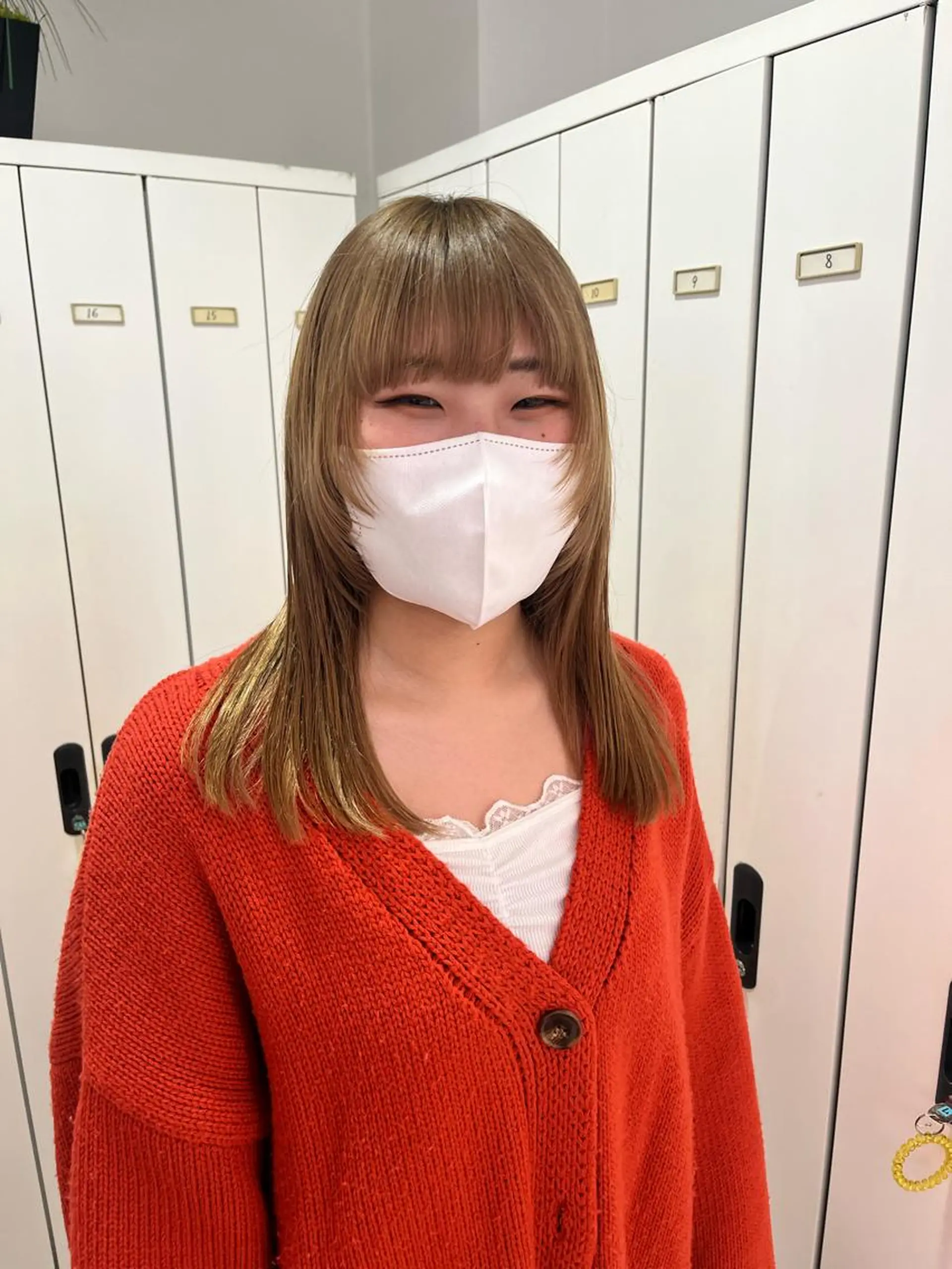 セミロング 顔周りカット カット トリートメント ぷつっとボブ/ちゅる ピンク/mika☆のヘアスタイル