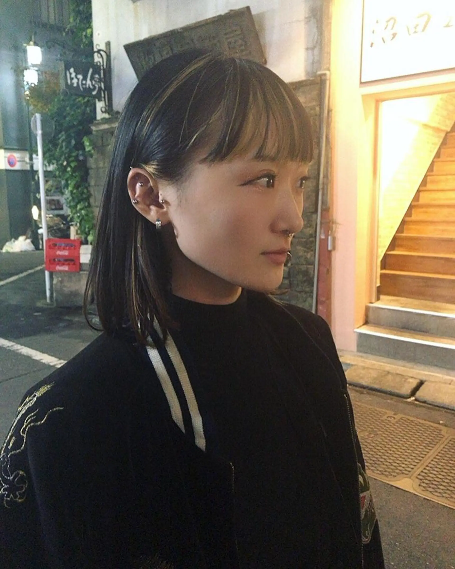 ミディアム カラー パーマ美容師 hanaのヘアスタイル