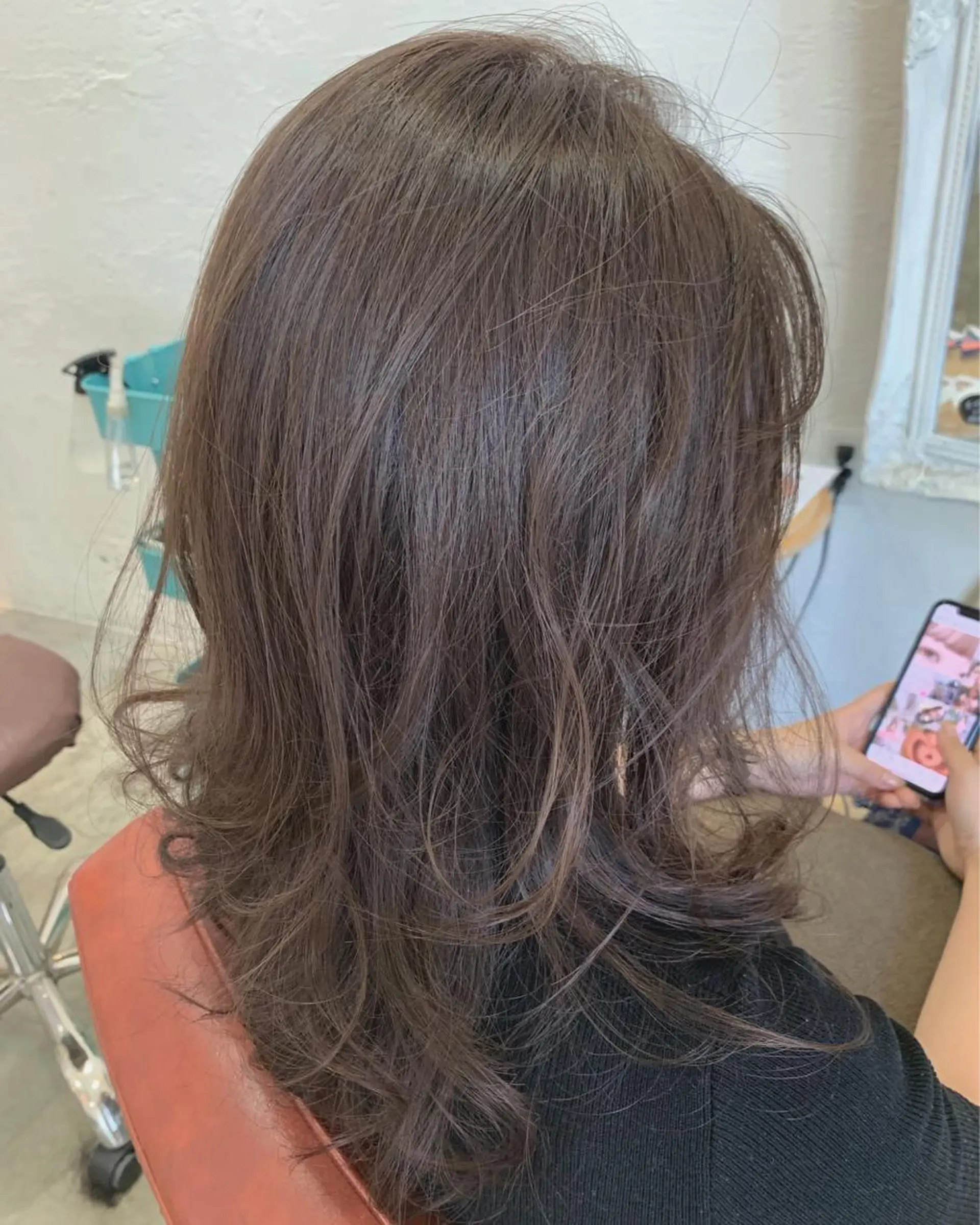 セミロング カラー カット ヘアカラー fio マナミのヘアスタイル