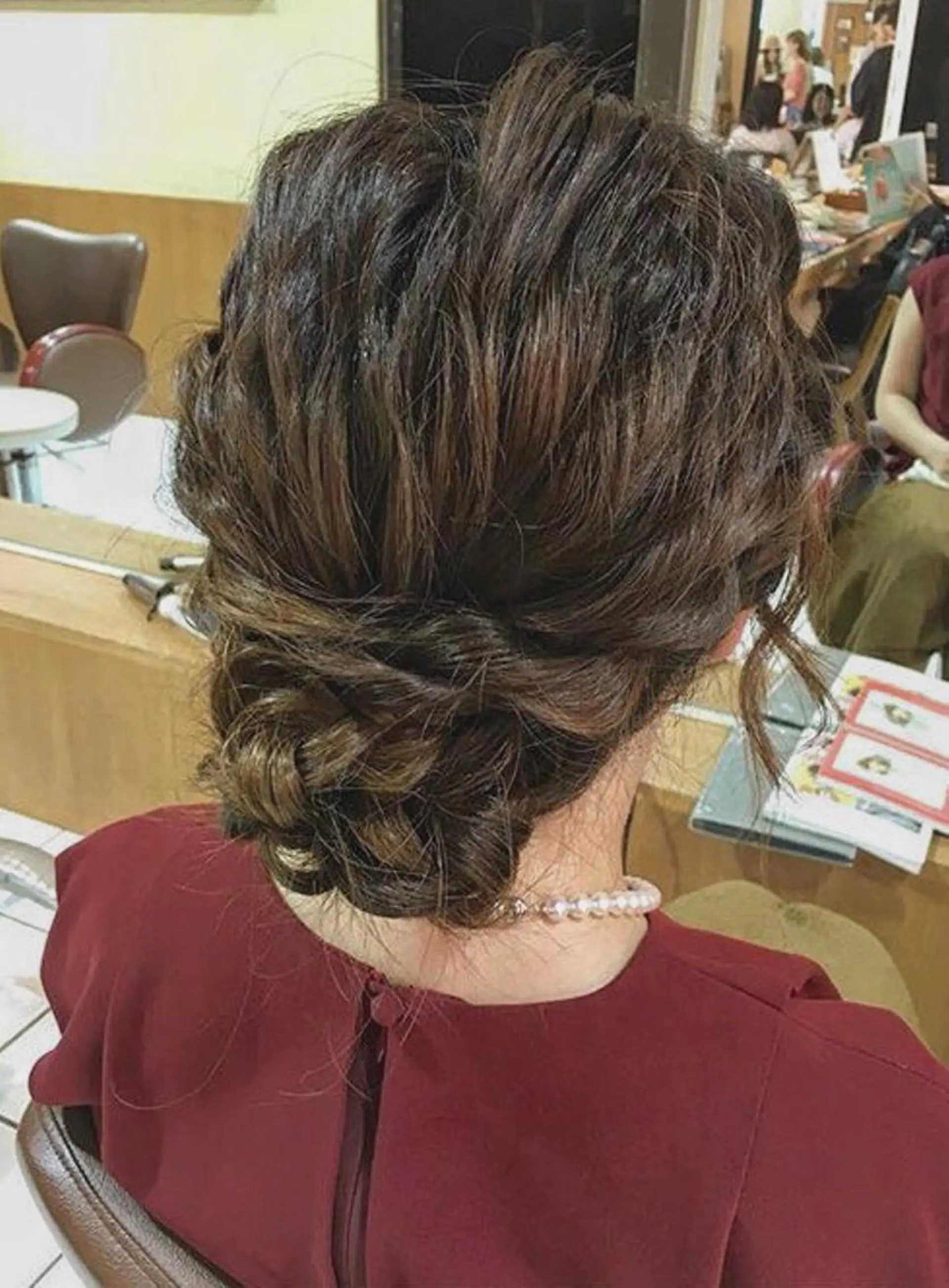 ミディアム ヘアアレンジ 🪐脱白髪染め 🪐松尾菜々美のヘアスタイル