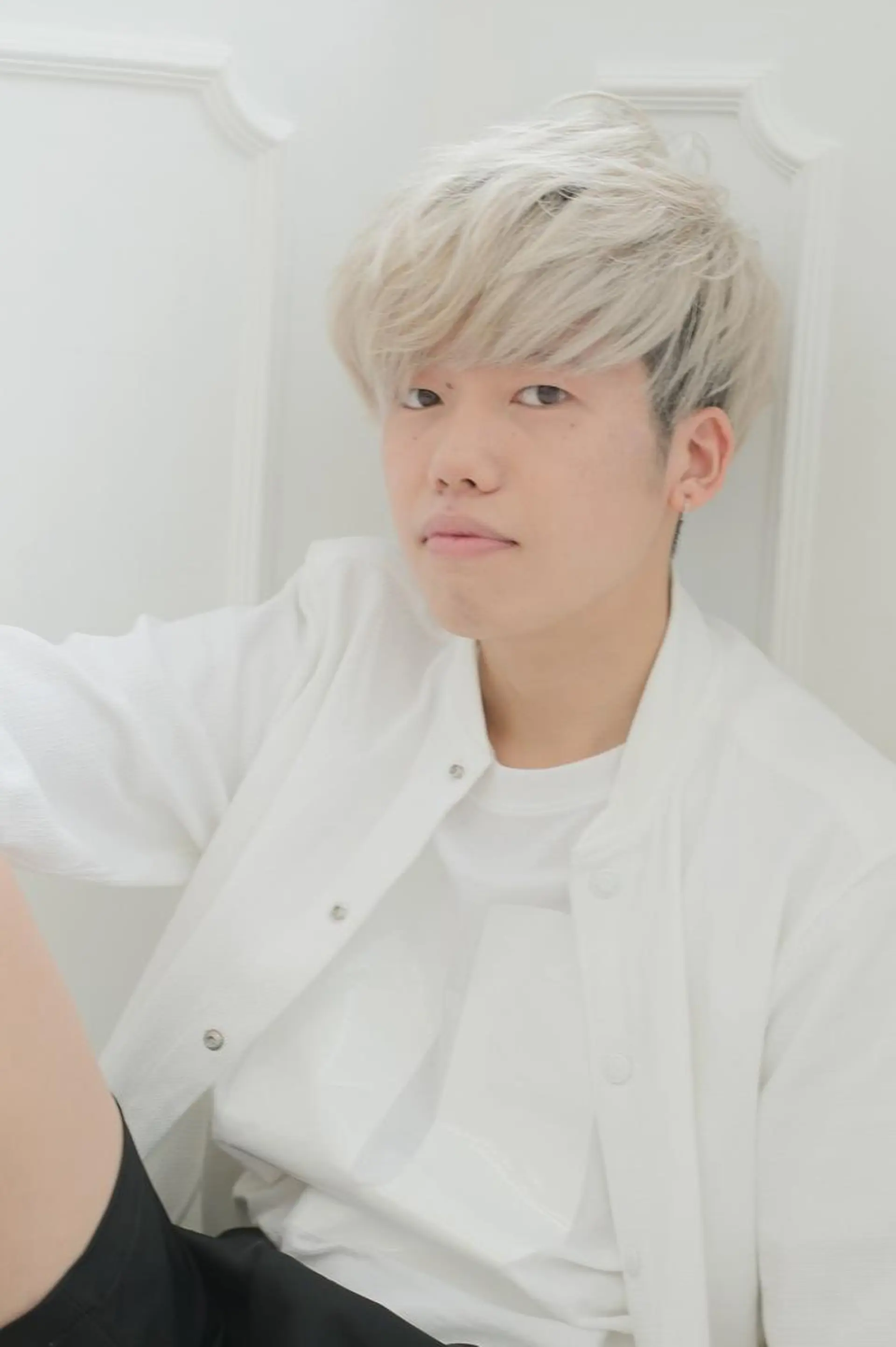 ミディアム カラー パーマ メンズ 透明感カラー 小顔カット ✨hair make flencia✂️✨のヘアスタイル