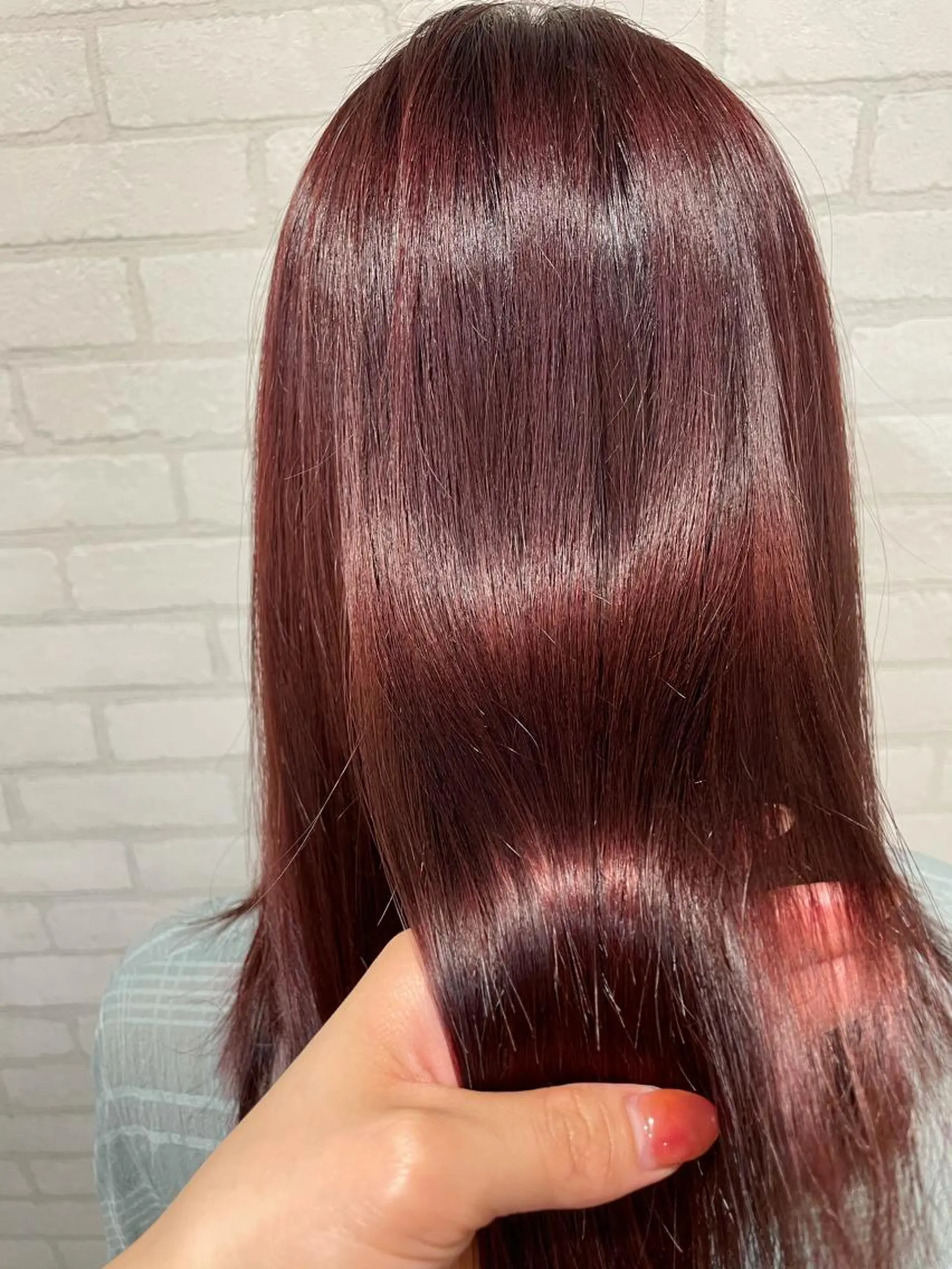 ミディアム カラー カシス ピンクカラー 透明感カラー💎 AYAのヘアスタイル