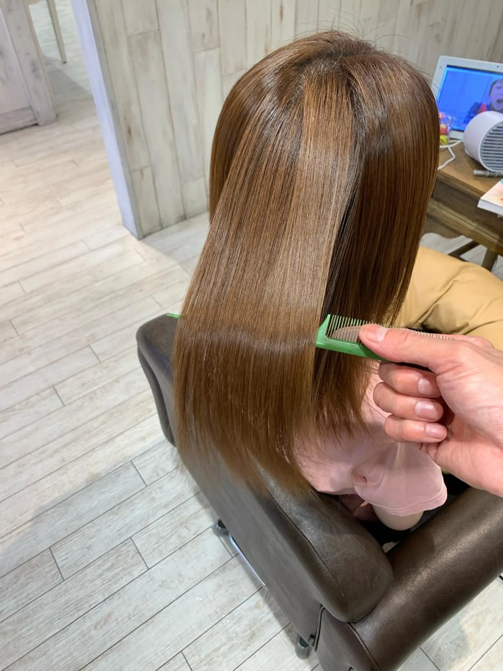 ミディアム 縮毛矯正/ショート/ レイヤー/畑中正敏のヘアスタイル