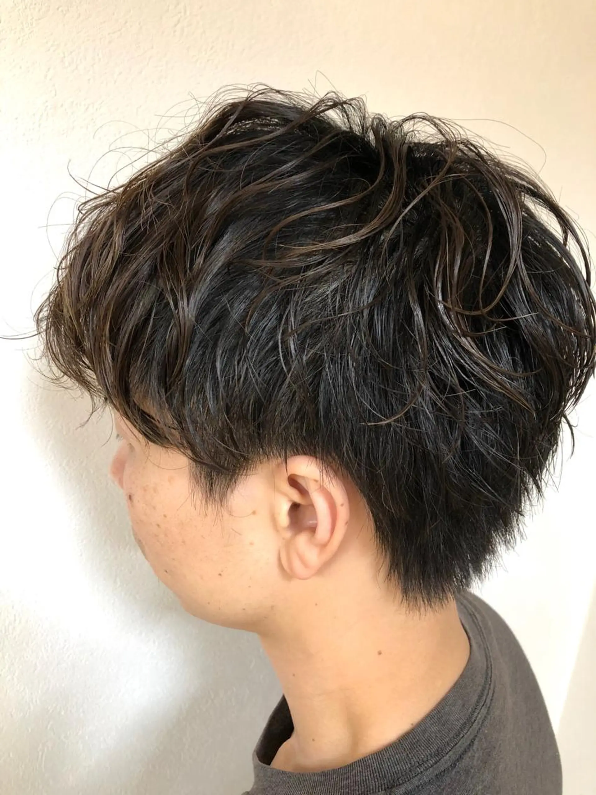ショート メンズ うる艶レイヤーカット hinakoのヘアスタイル