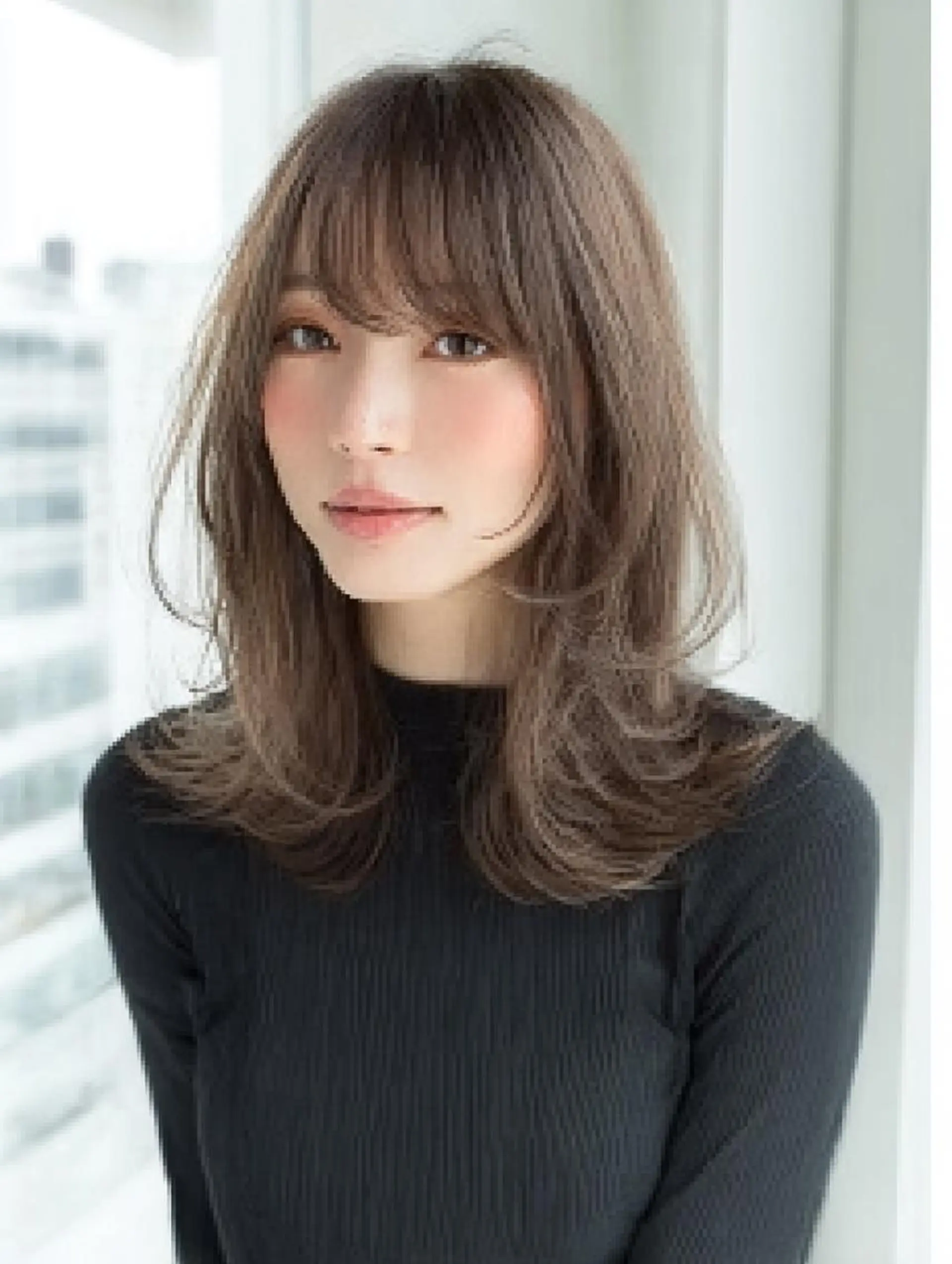 セミロング ハッシュカット 髪質改善 レイヤーカット 縮毛矯正 トリートメント 絶対可愛い暖色カラー 🌷うる艶🌷結奈✨のヘアスタイル