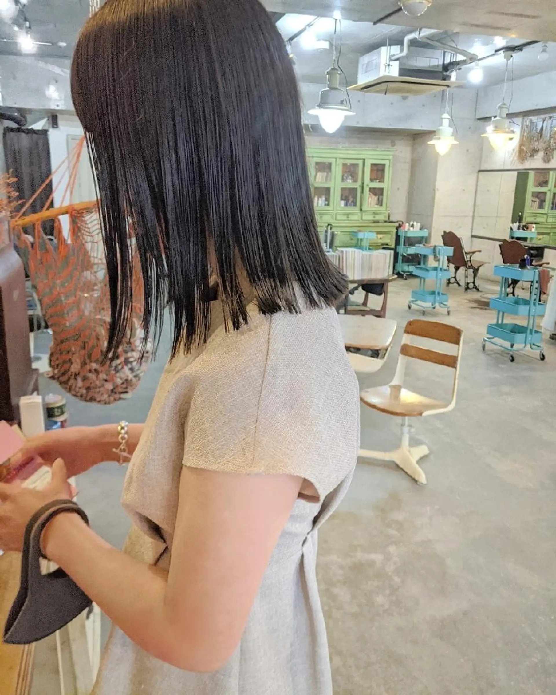 ミディアム カラー ヘアアレンジ カット ヘアカラー トリートメント mowen RUIのヘアスタイル