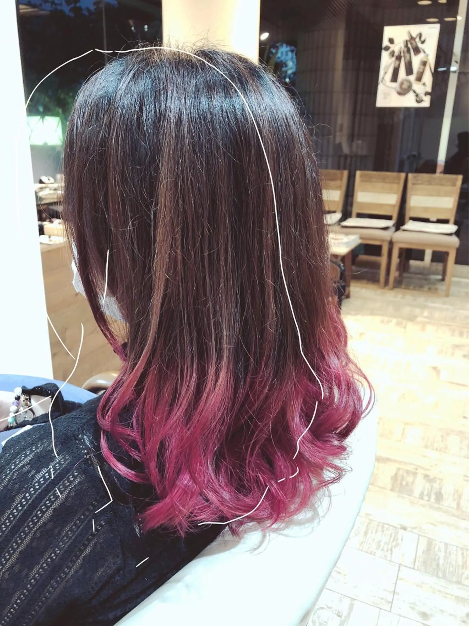 セミロング カラー グラデーションカラー レッドカラー トリートメント 桜木町/西山竜一 /大人可愛い×美髪のヘアスタイル