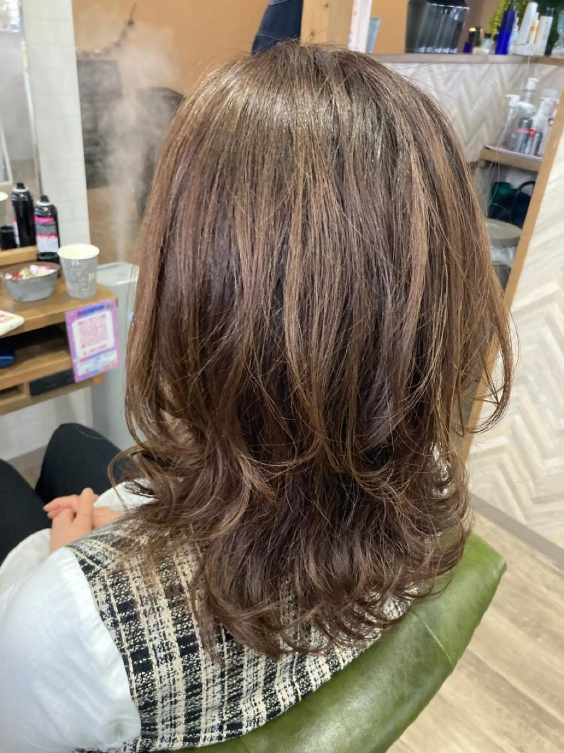 セミロング カラー ミント カット ヘアカラー 今井 里美のヘアスタイル