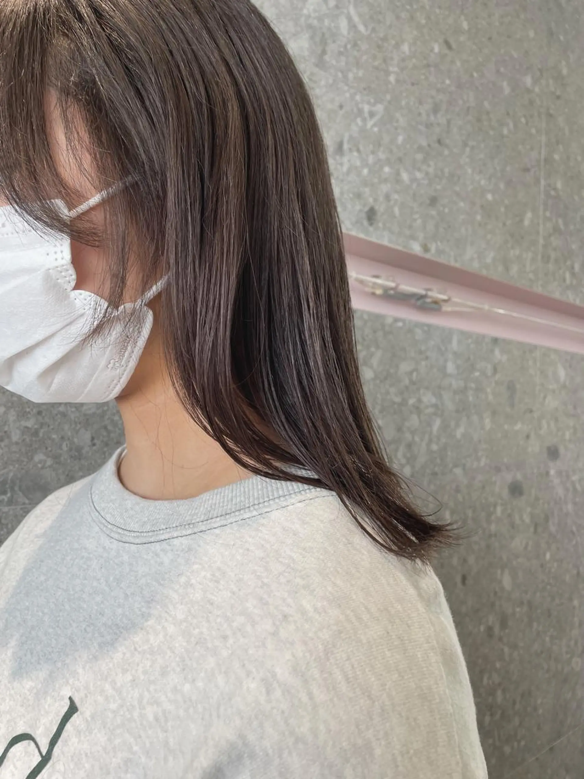 ミディアム カラー カット ヘアカラー トリートメント 山下 千明のヘアスタイル