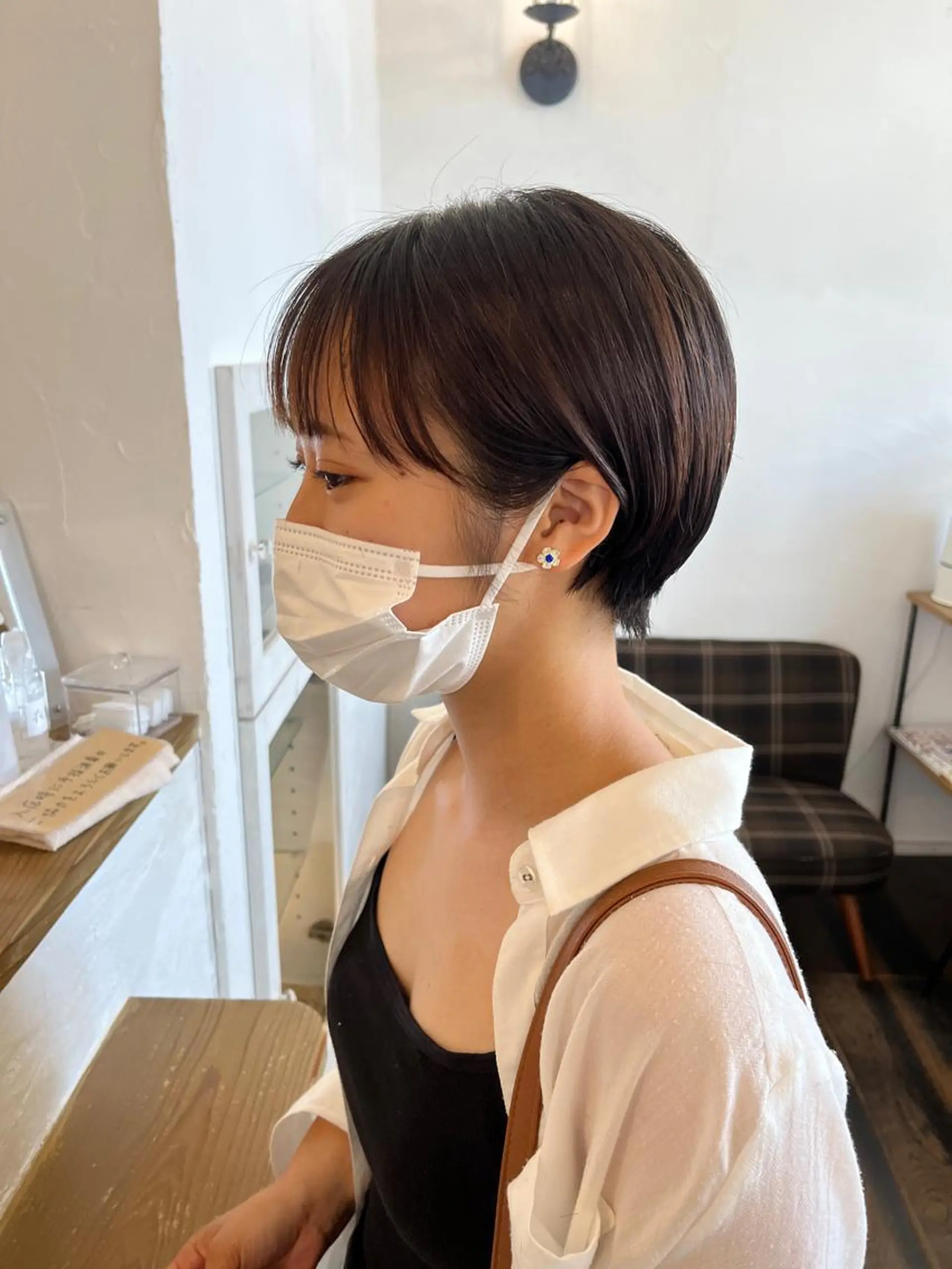 ショート 丸みショート 顔周りカット ショートヘア 伊藤ゆかり/髪質改善 /透明感カラーのヘアスタイル