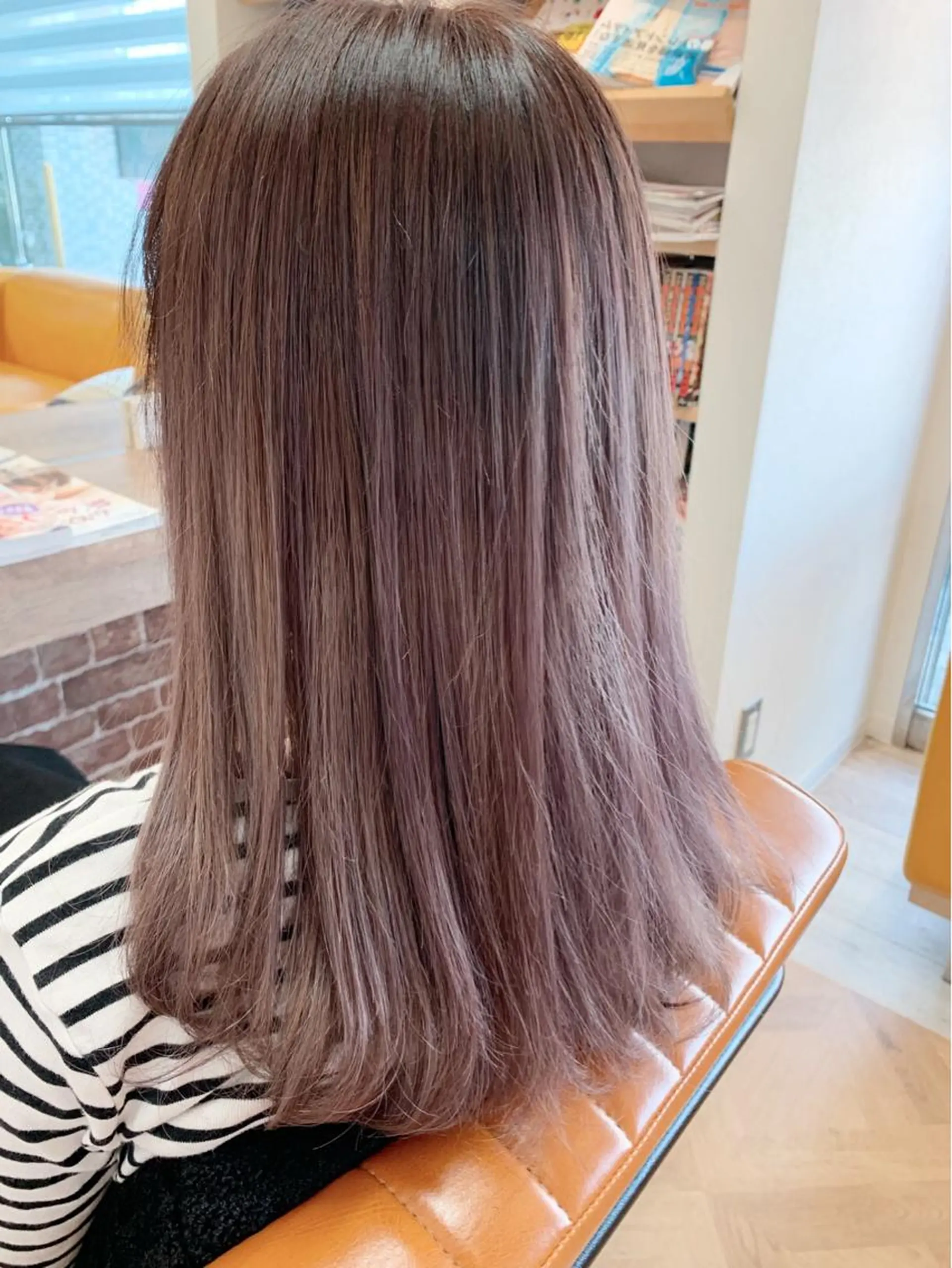 セミロング カラー ベージュカラー ピンクカラー ピンクベージュ カワシマ セイカのヘアスタイル