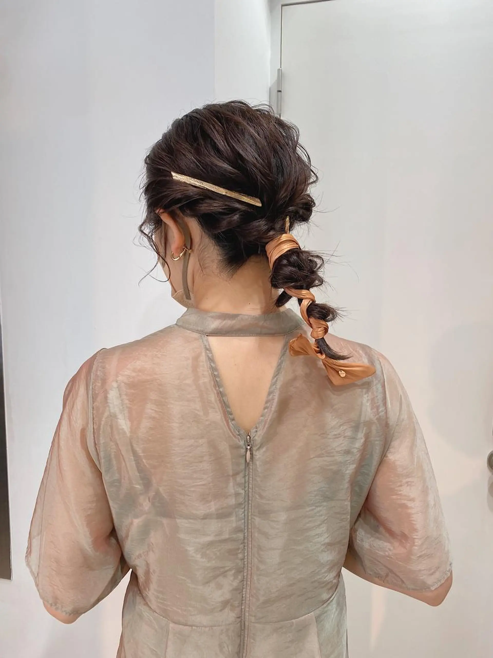 ミディアム カラー ヘアアレンジ ブリーチなしカラー/ 髪質改善/寺門束のヘアスタイル