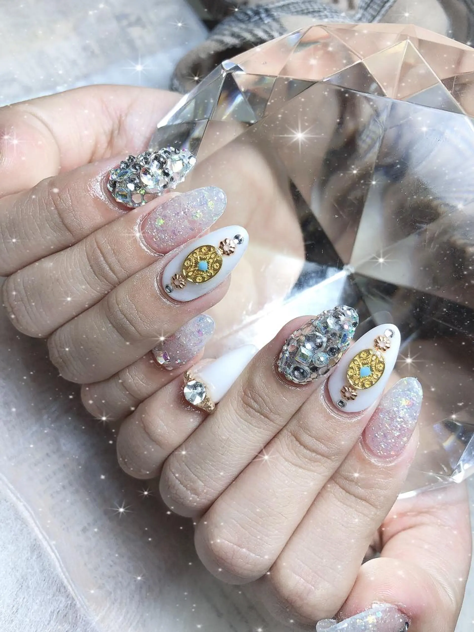ミディアム ネイル ハンドネイル 《LB》ラブリエ Nail&eyeのマツエク・マツパデザイン