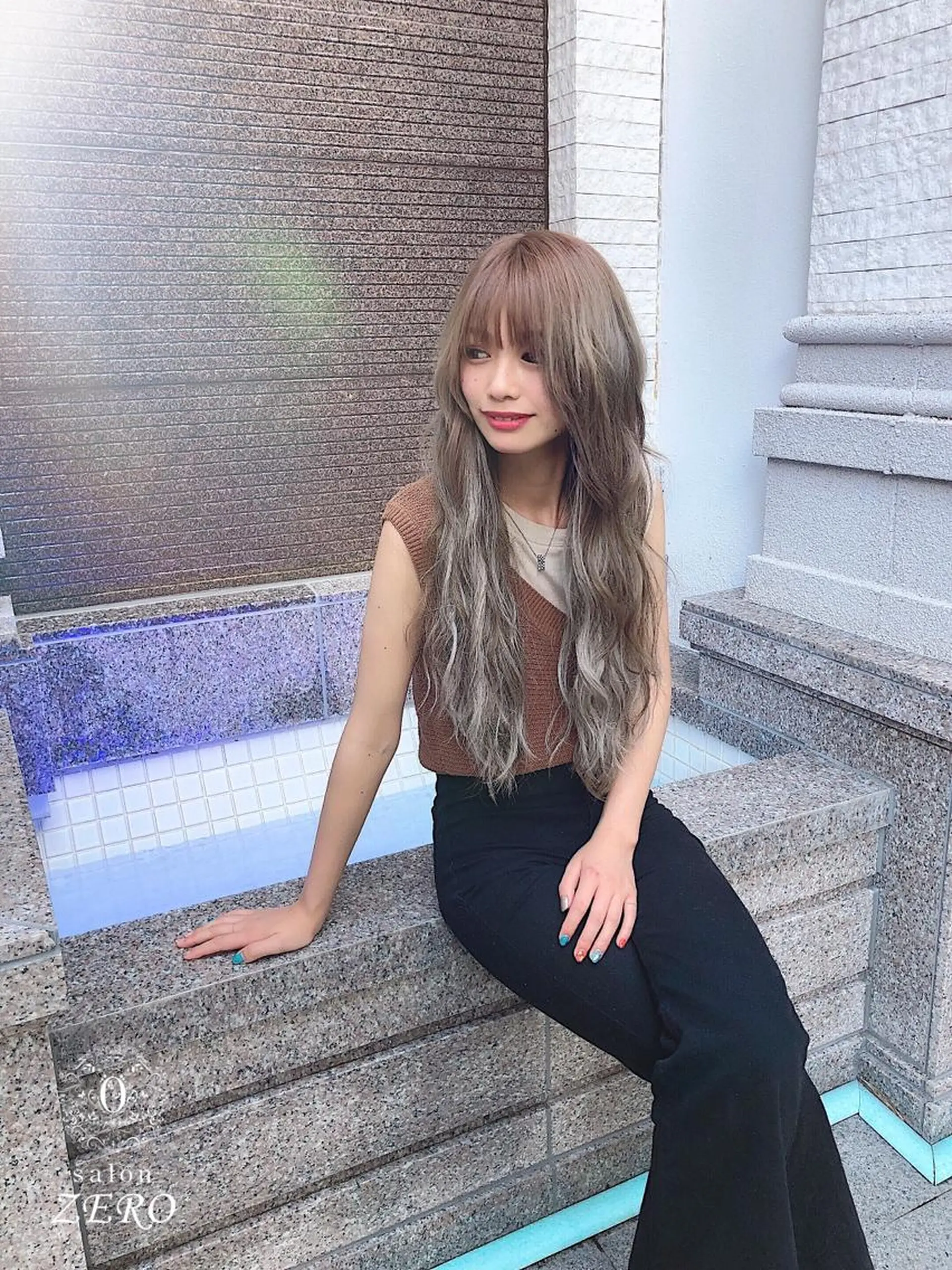 ロング カラー ヘアアレンジ Hair Make Salon ZEROのヘアスタイル