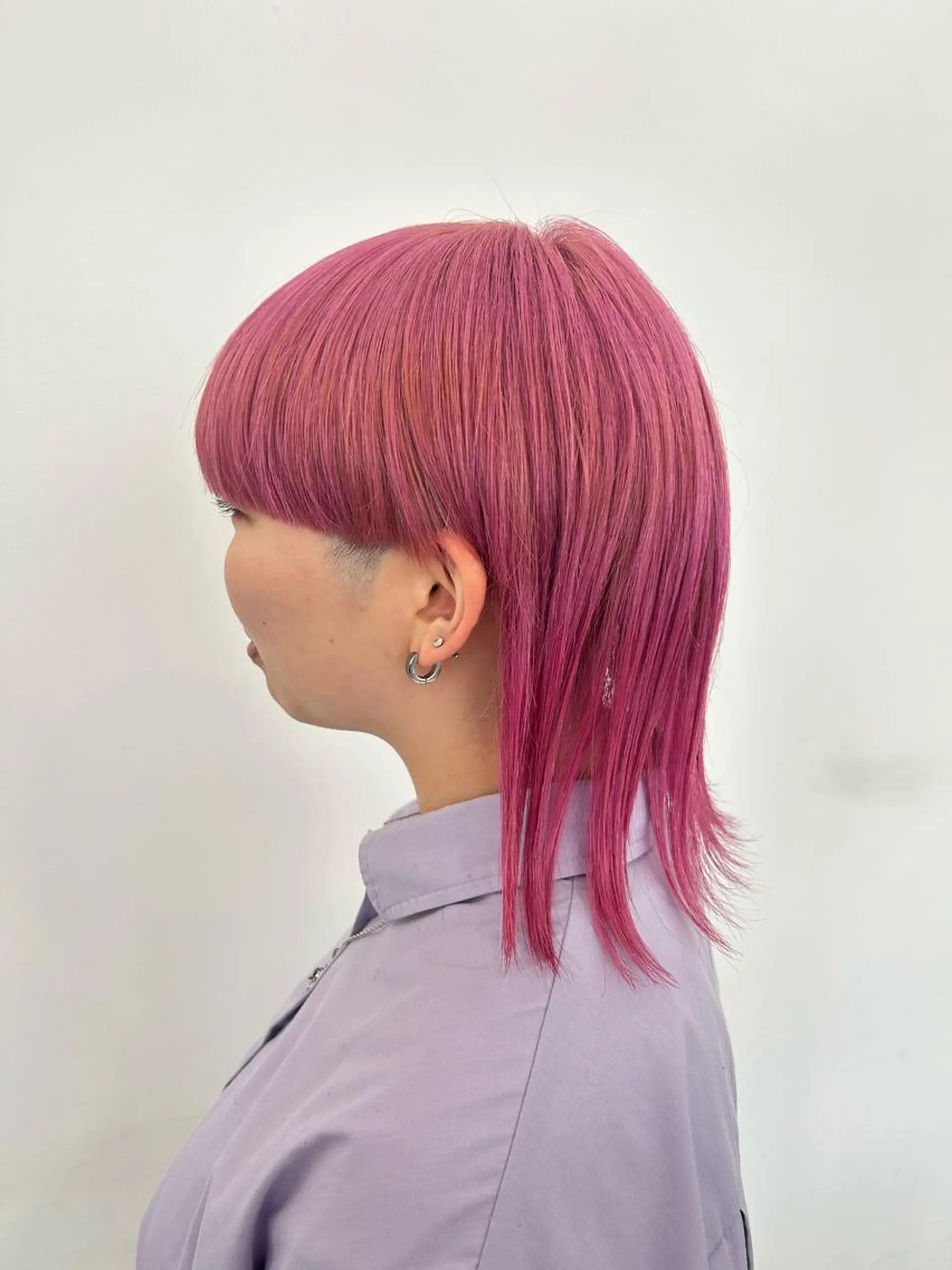 ミディアム ミディアムパーマ ボブ 髪質改善 レイヤーカット ヘアカラー トリートメント MiRI💜地毛級 エクステ✖似合わせ技のヘアスタイル