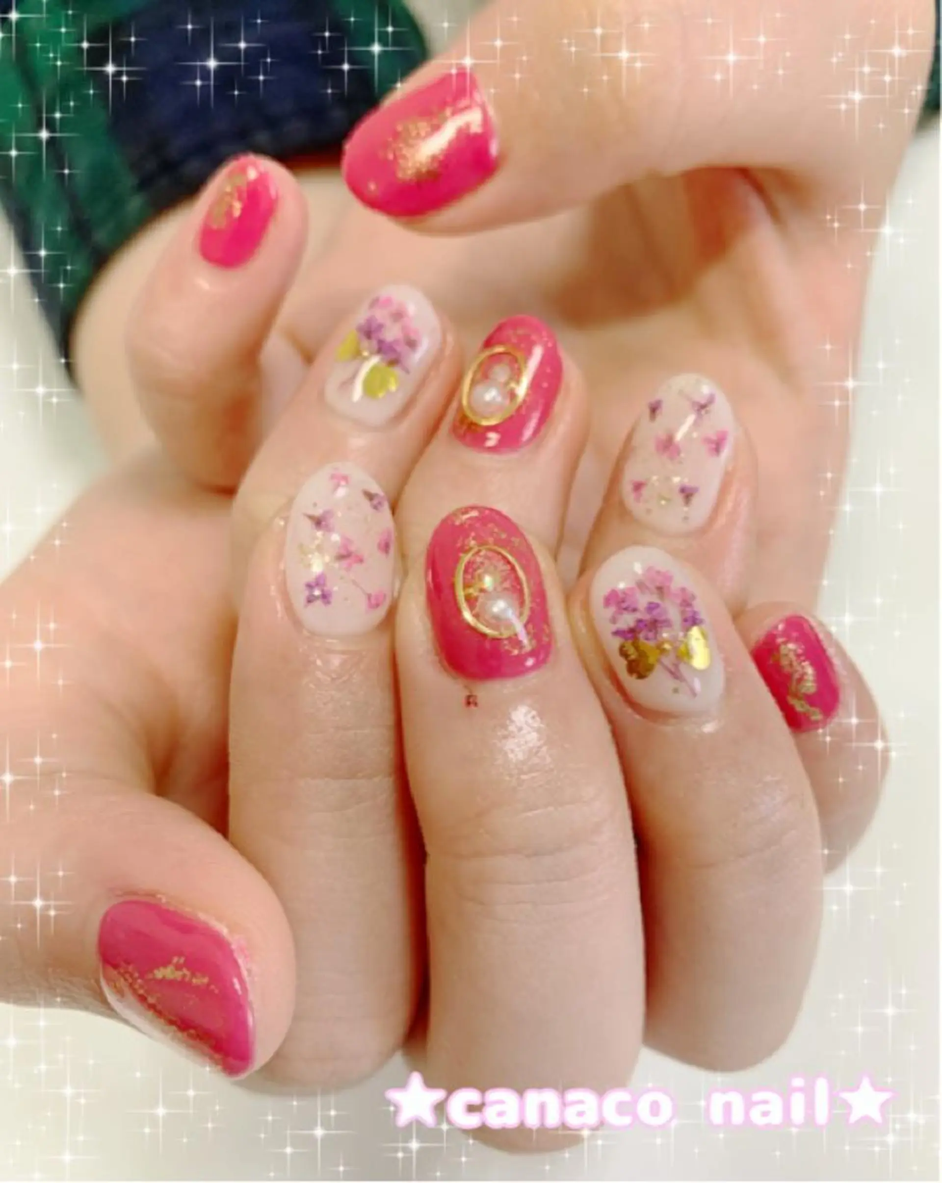 ネイル アートネイル ジェルネイル パラジェル ストーンネイル ハンドネイル ハンドケア ベテランネイル cnc  nailのネイルデザイン