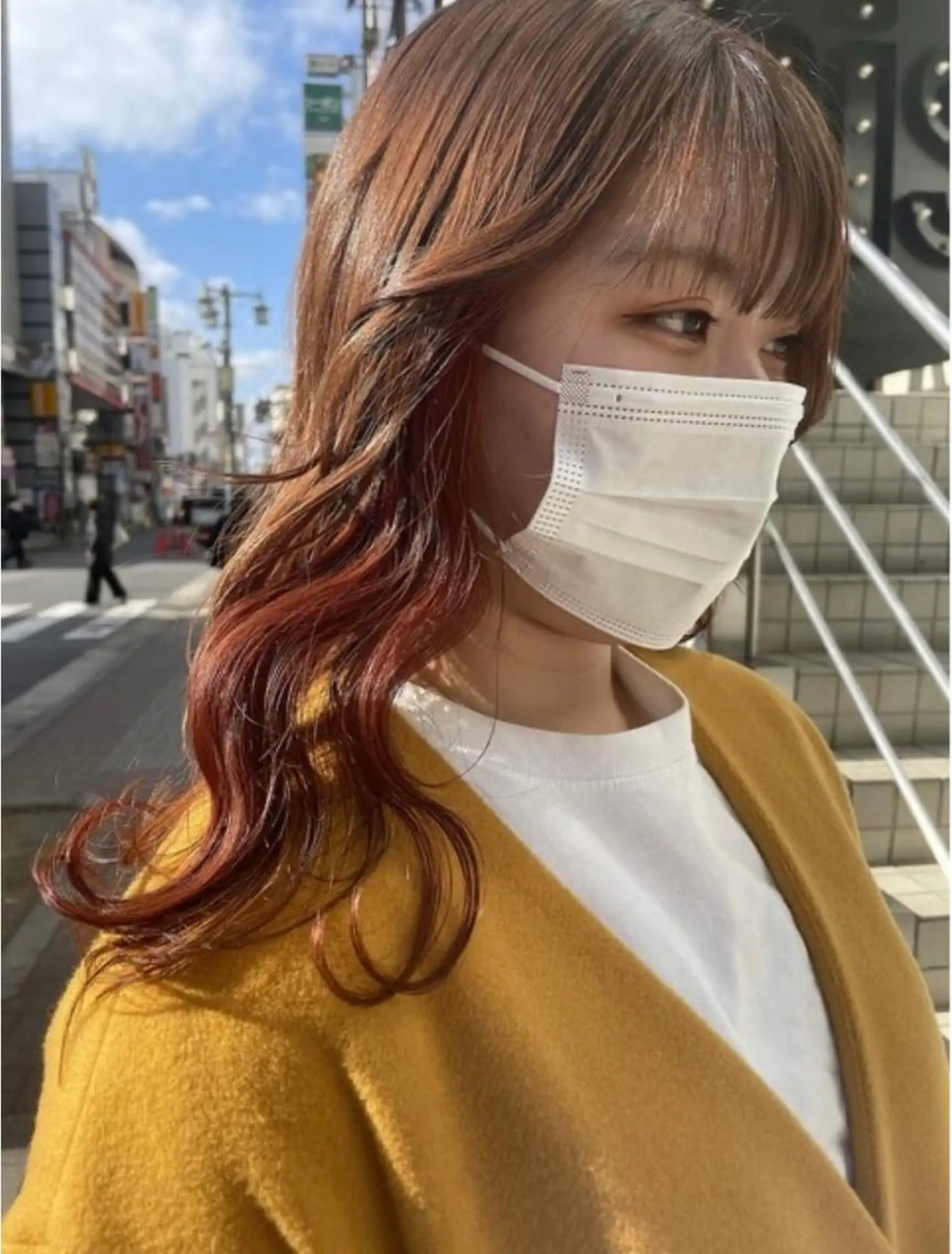 ミディアム カラー メンズ メンズブリーチ メンズハイライト メンズハイトーン メンズインナーカラー メンズ韓国風 designcolo r/似合わせNOKAのヘアスタイル