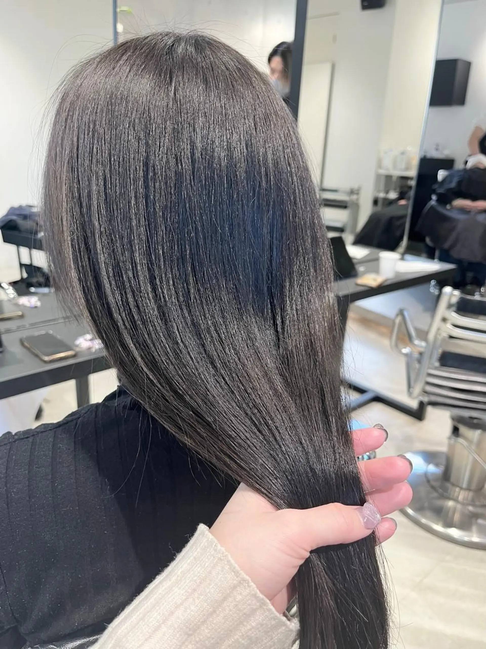 セミロング カラー パーマ ヘアアレンジ カット ヘアカラー トリートメント ヘッドスパ ヘアセット 透明感/オリーブ/ グレージュ/YUKAのヘアスタイル