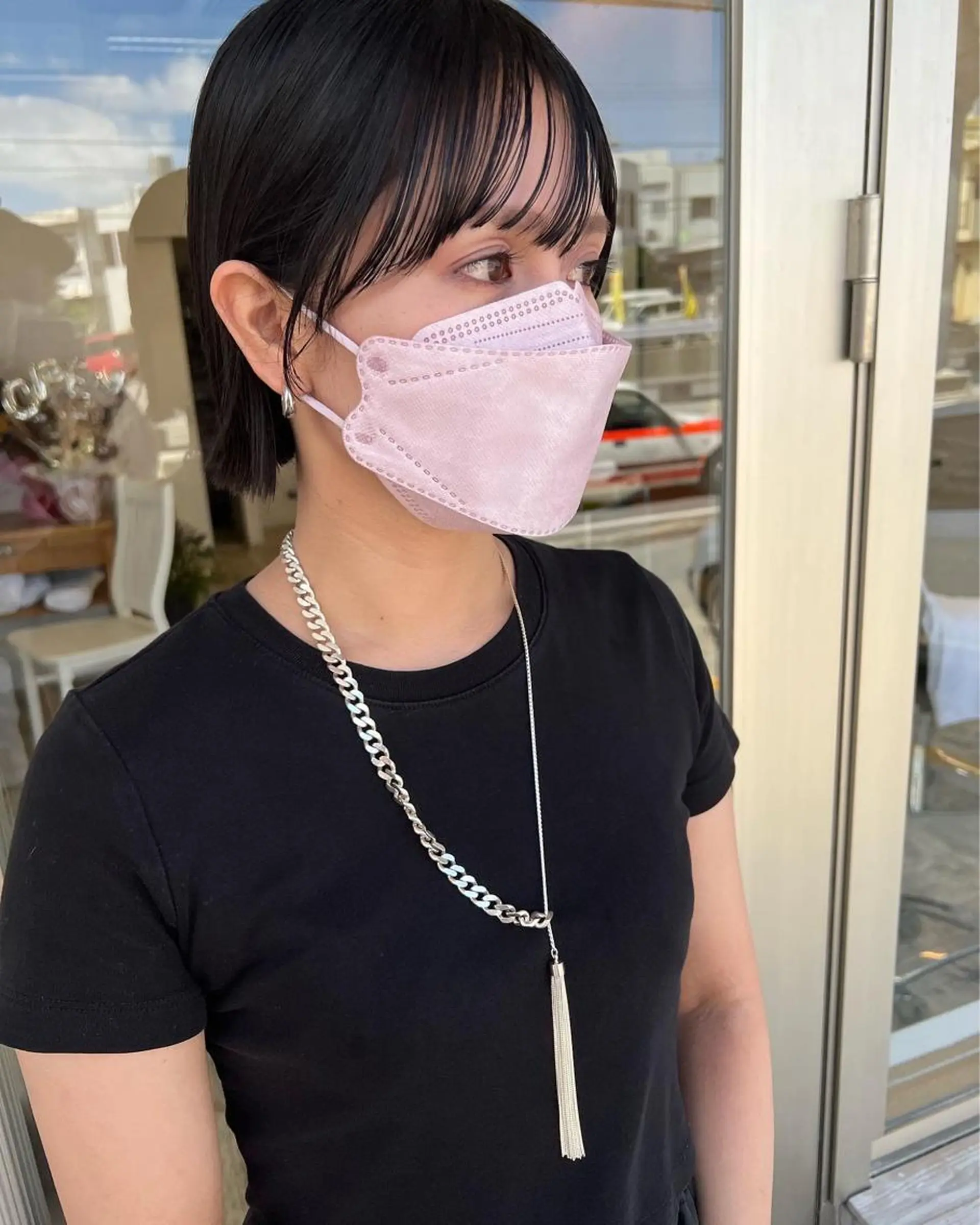 ショート ボブ 顔まわりレイヤー 顔周りカット レイヤーカット テトネ タカシのヘアスタイル