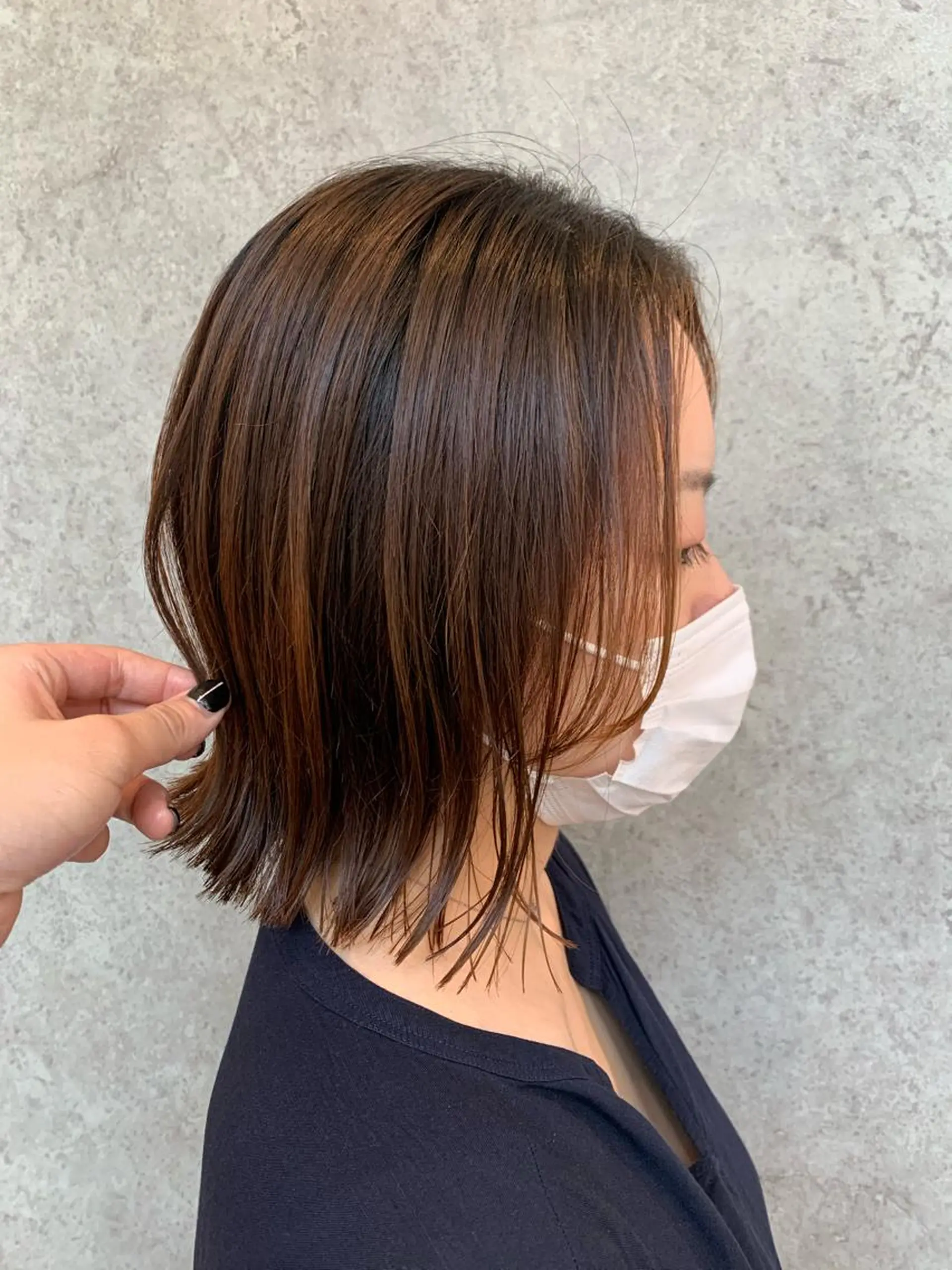 ショート ボブ くびれヘア レイヤーカット 大人レイヤー×艶髪 小久保　春暁のヘアスタイル