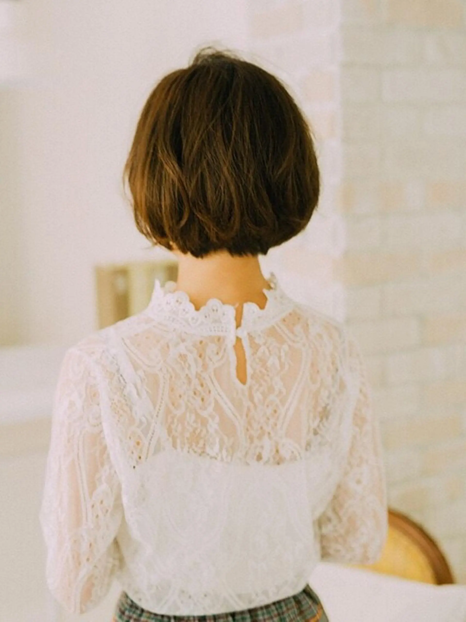 ショート カラー パーマ 白髪ぼかしハイライト 柳川拓哉のヘアスタイル