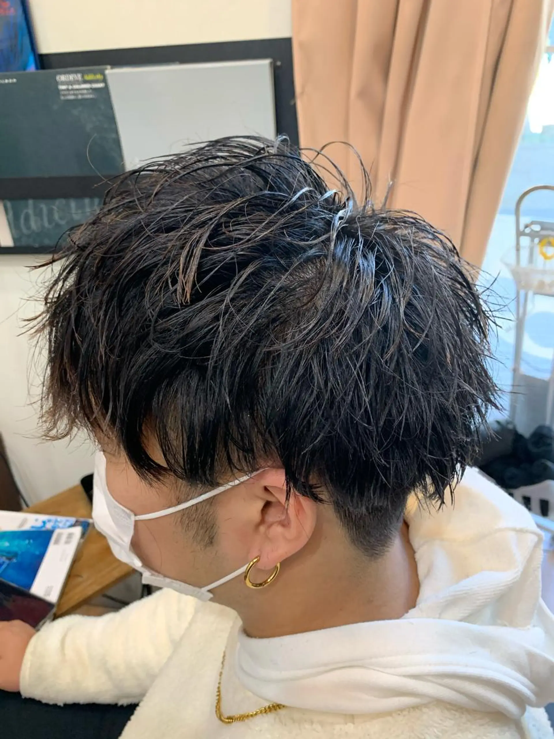 ショート パーマ メンズ メンズパーマ ショートヘア スパイラルパーマ ❣️モードケイズ塚口 和田一将のヘアスタイル