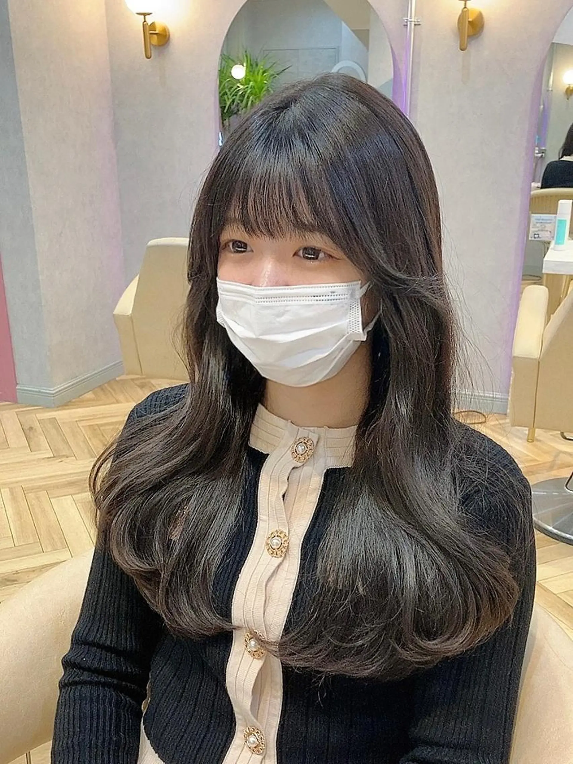 セミロング カラー 韓国風ヘア SALOWIN銀座一丁目suite店所属・🩷韓国ヘア/ヨシン モリ🩷Maikaのヘアスタイル