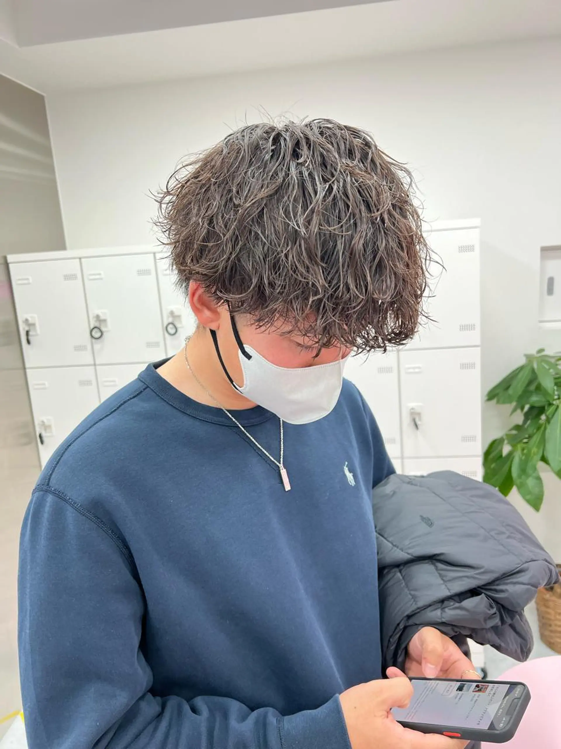 ショート カラー パーマ メンズ メンズパーマ特化 TAIGAのヘアスタイル