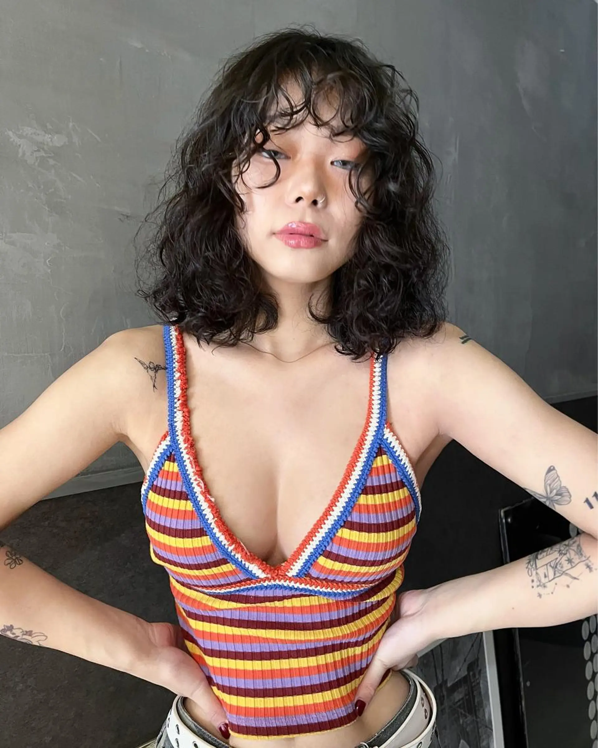 セミロング パーマ カット パーマ トリートメント 田中 里奈のヘアスタイル