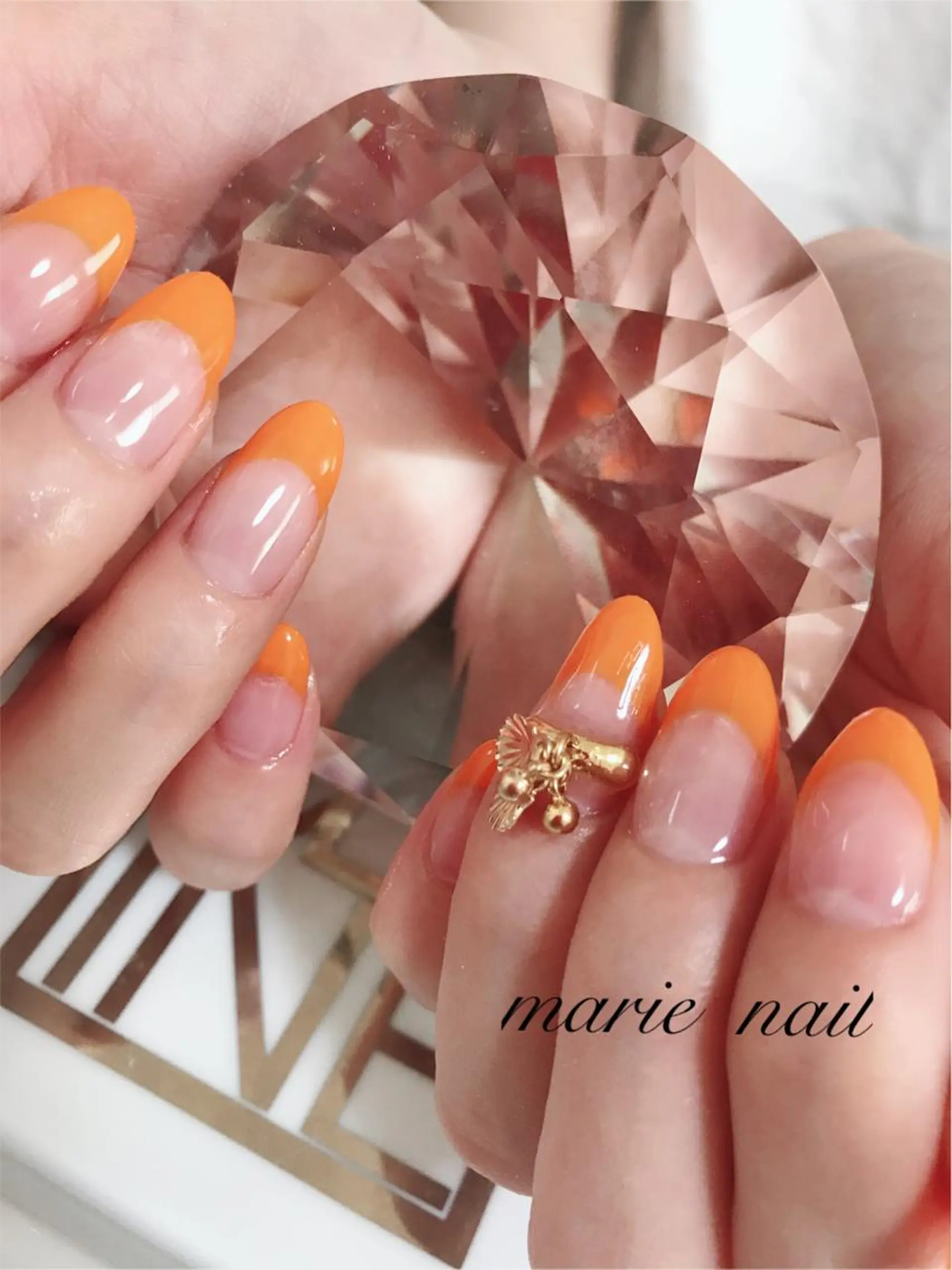 ネイル アートネイル フレンチネイル marie nailのネイルデザイン