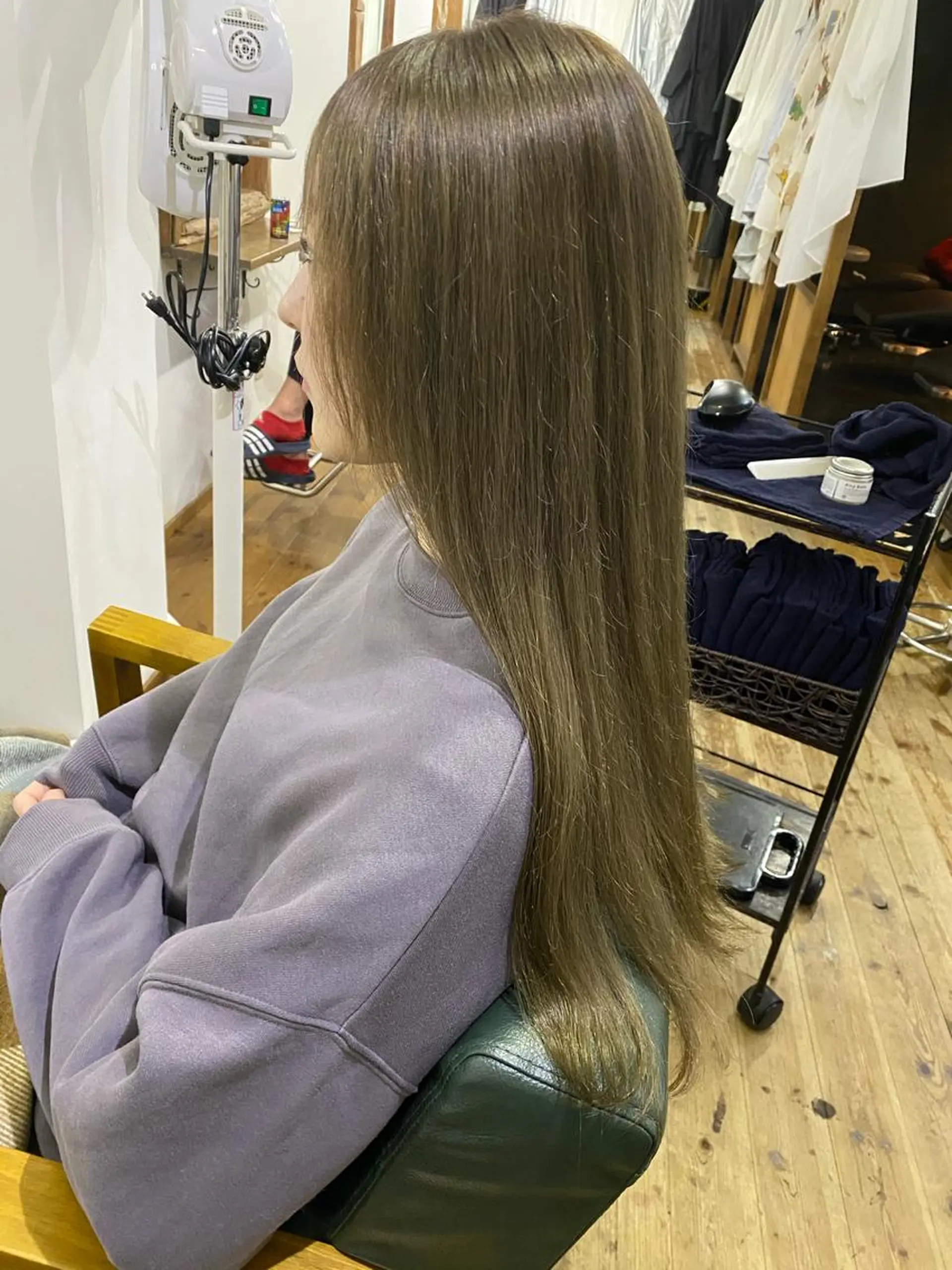 ロング カラー ブリーチ 透明感カラー グレージュ Riganuts王子 Hayato✂︎のヘアスタイル