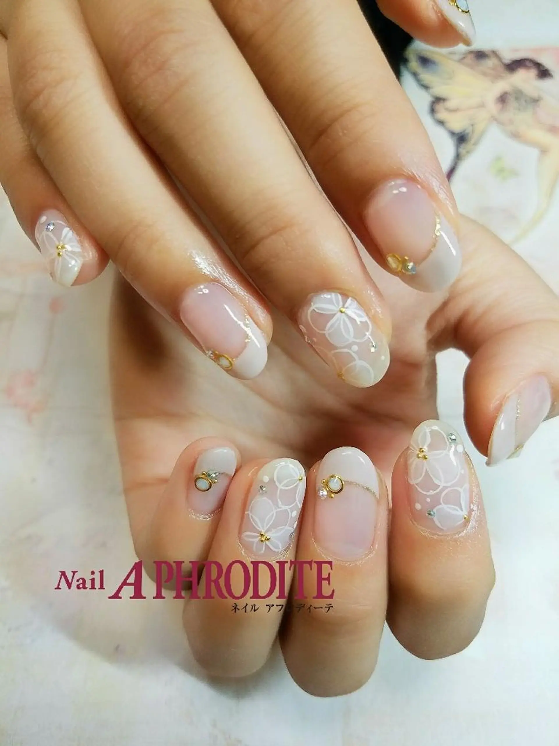 ネイル フラワーネイル Nail  Aphroditeのネイルデザイン