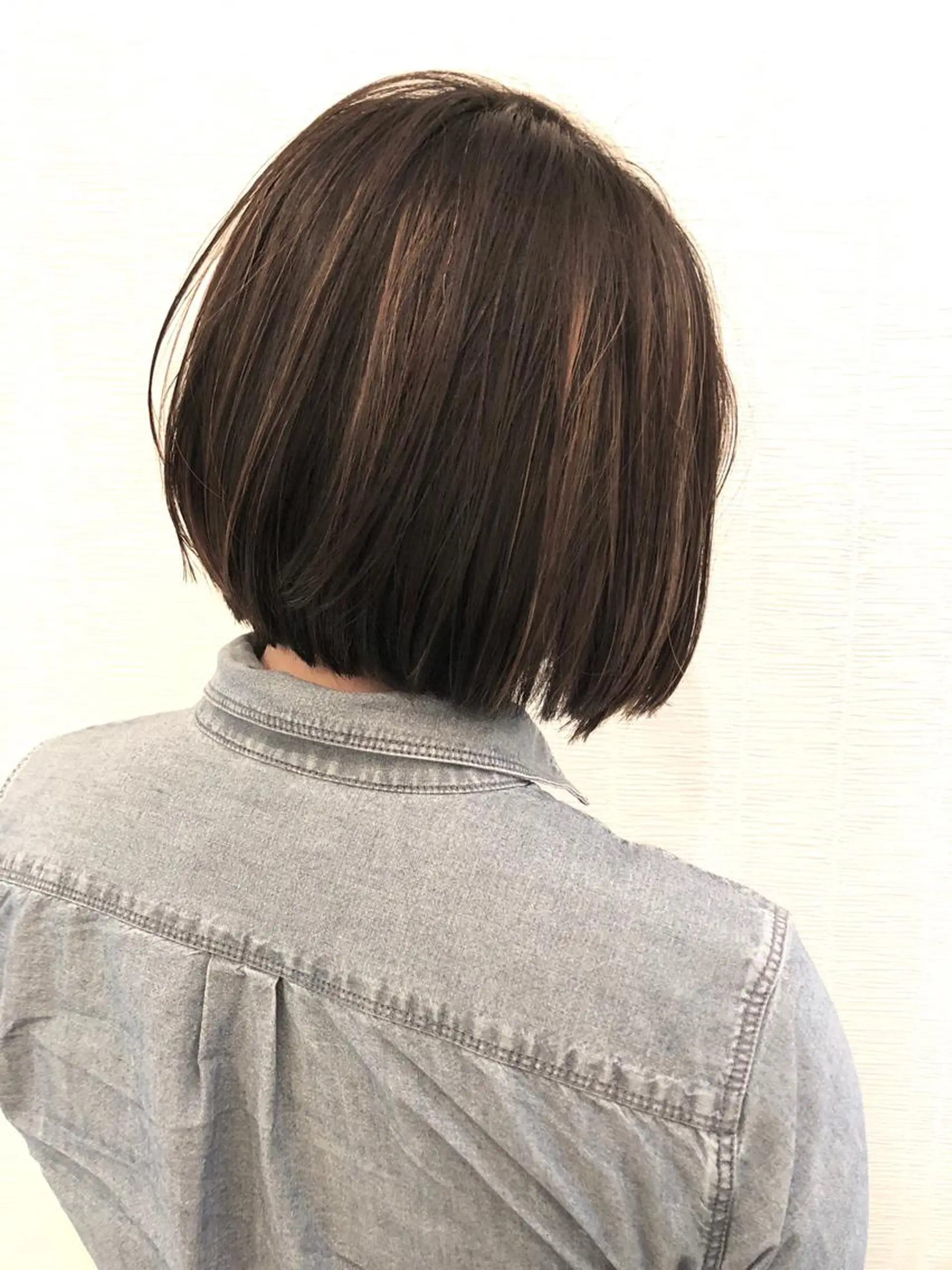 ミディアム カラー カット ヘアカラー トリートメント 平川 友希子のヘアスタイル