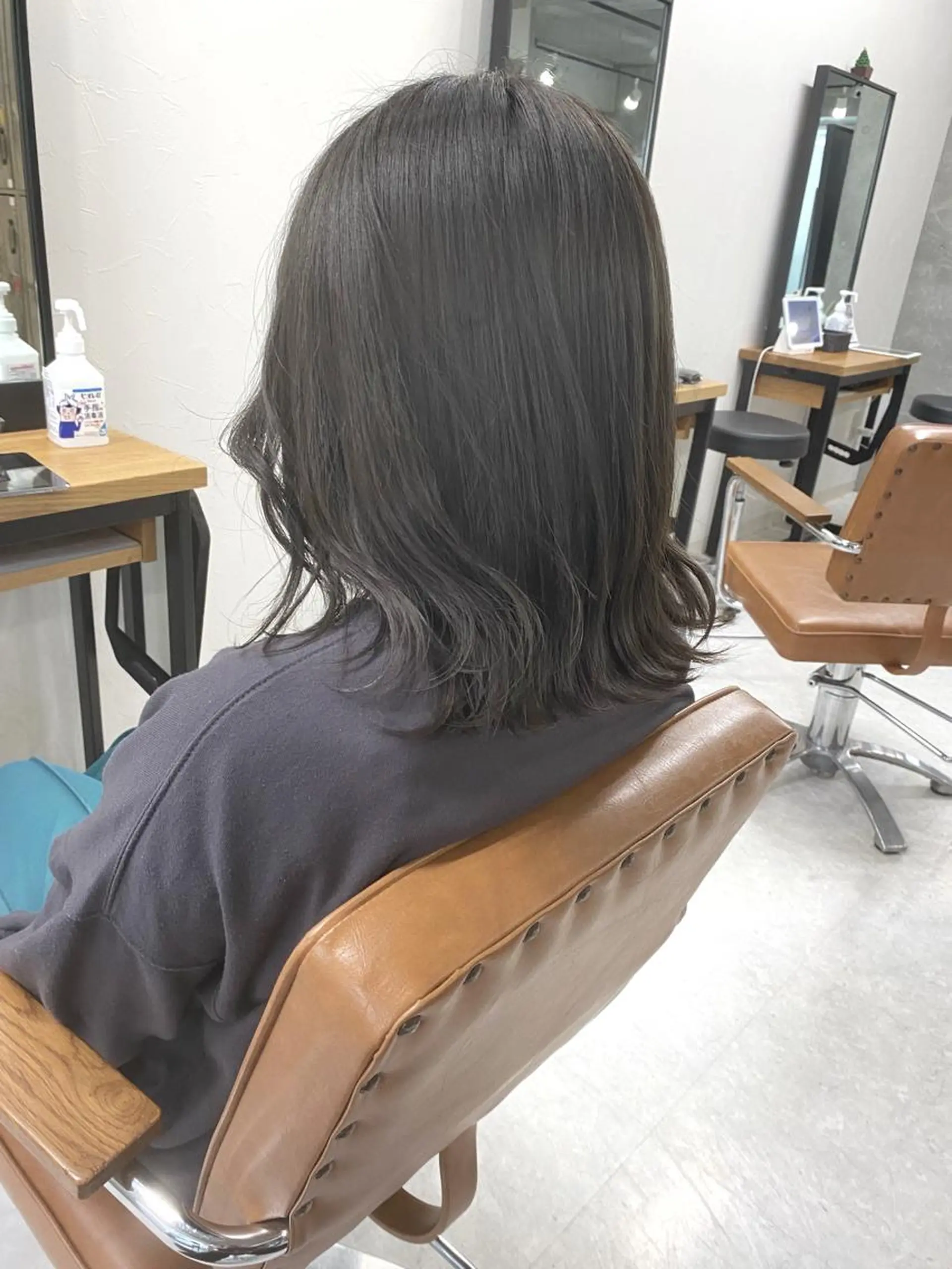 ミディアム カラー ヘアアレンジ 🌷FUKA🌷 まろやかハイトーンのヘアスタイル