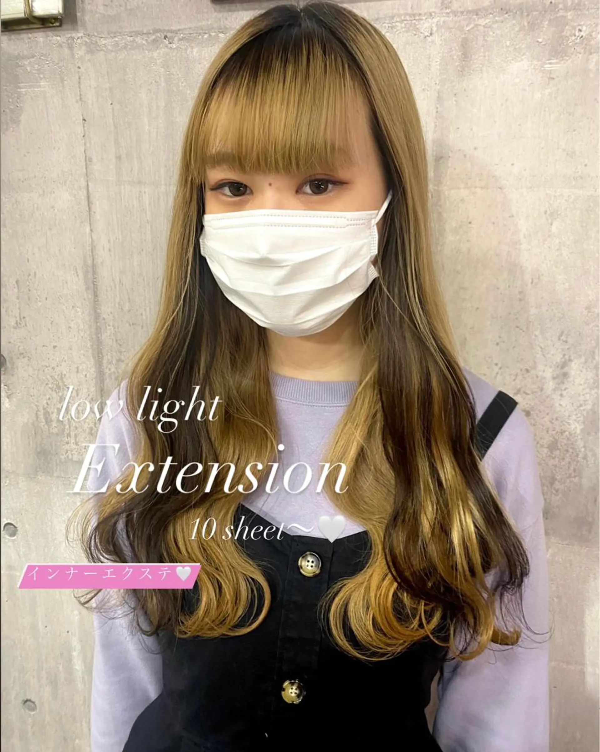 セミロング カラー エクステ SHURI❤️‍🔥 中/韓mix ♡のヘアスタイル