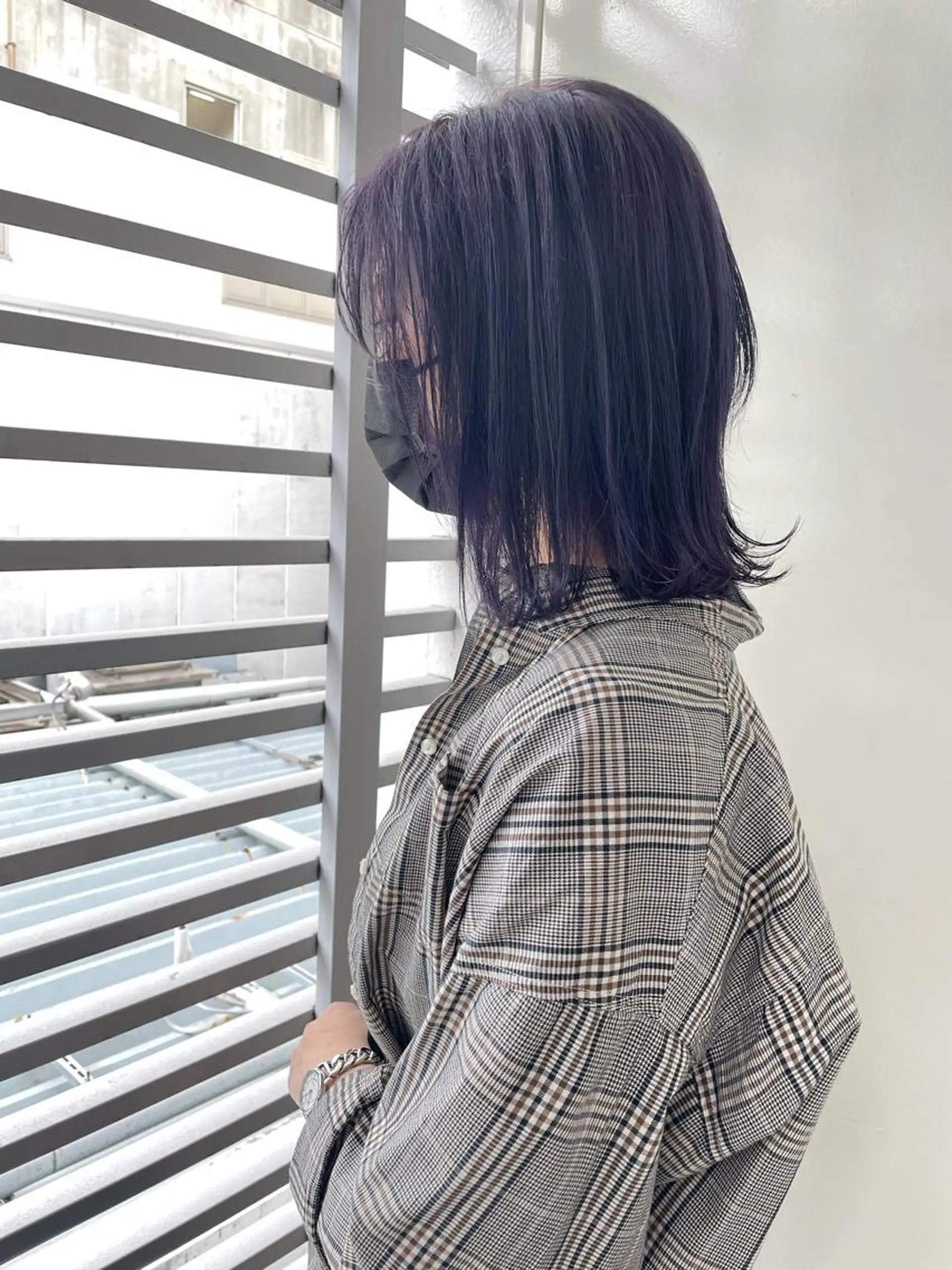 カラー アッシュ ラベンダーカラー ラベンダーアッシュ ヘアカラー トリートメント レイヤー/ボブ/ 顔周り/yukinaのヘアスタイル