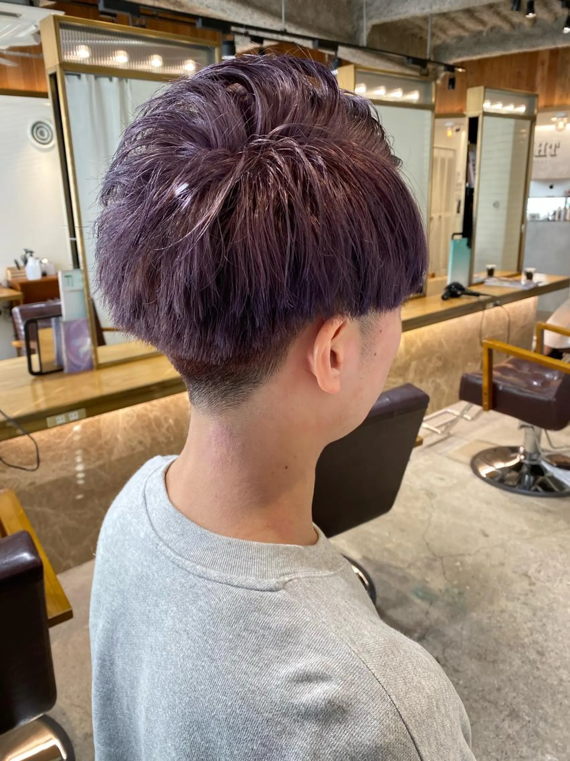 ショート ショートボブ ベリーショート アッシュ ボブ 外国人風カラー メンズツイスパ ショートフクヤマシンのヘアスタイル