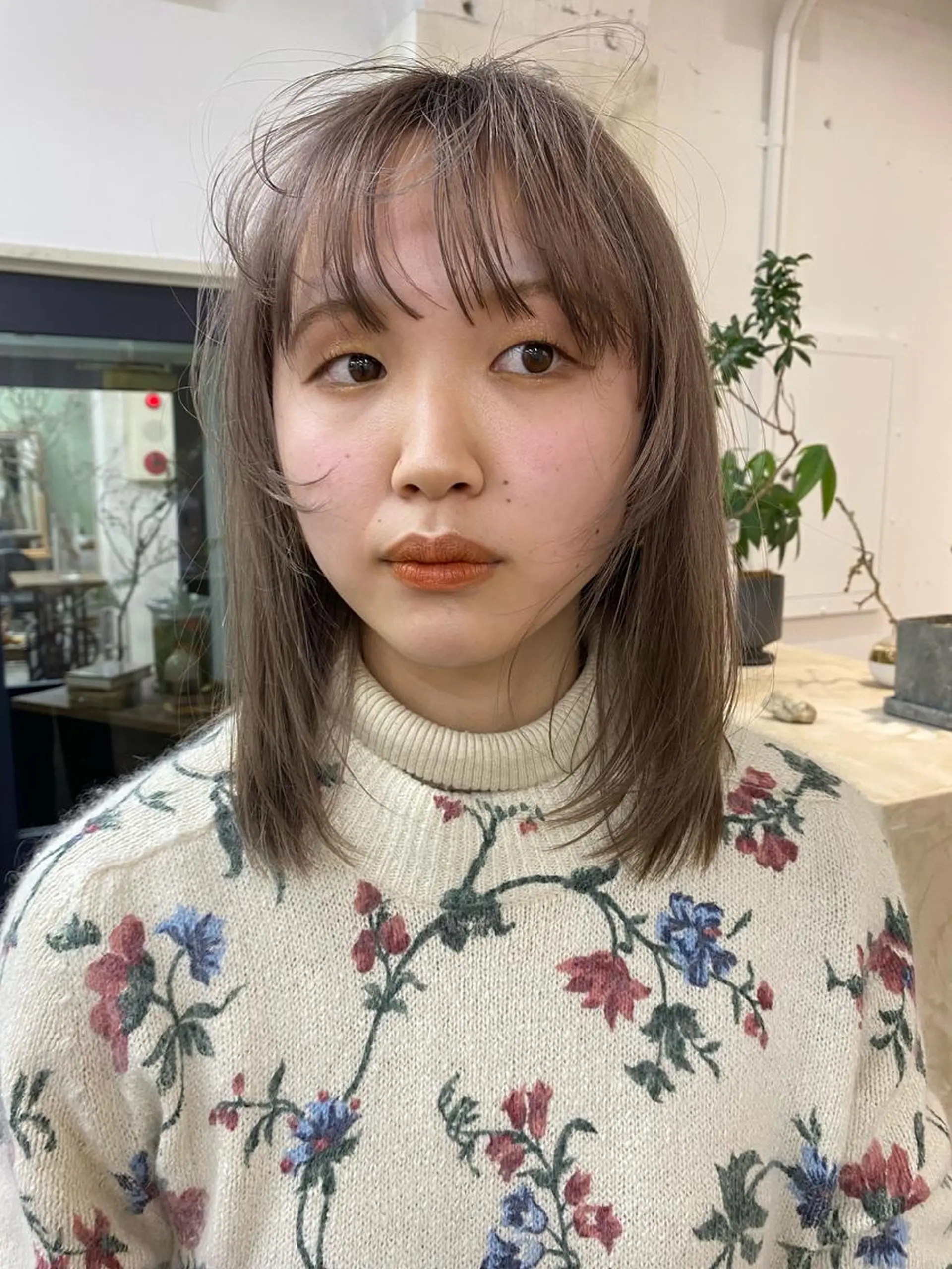 ミディアム カラー 原 瑞希のヘアスタイル