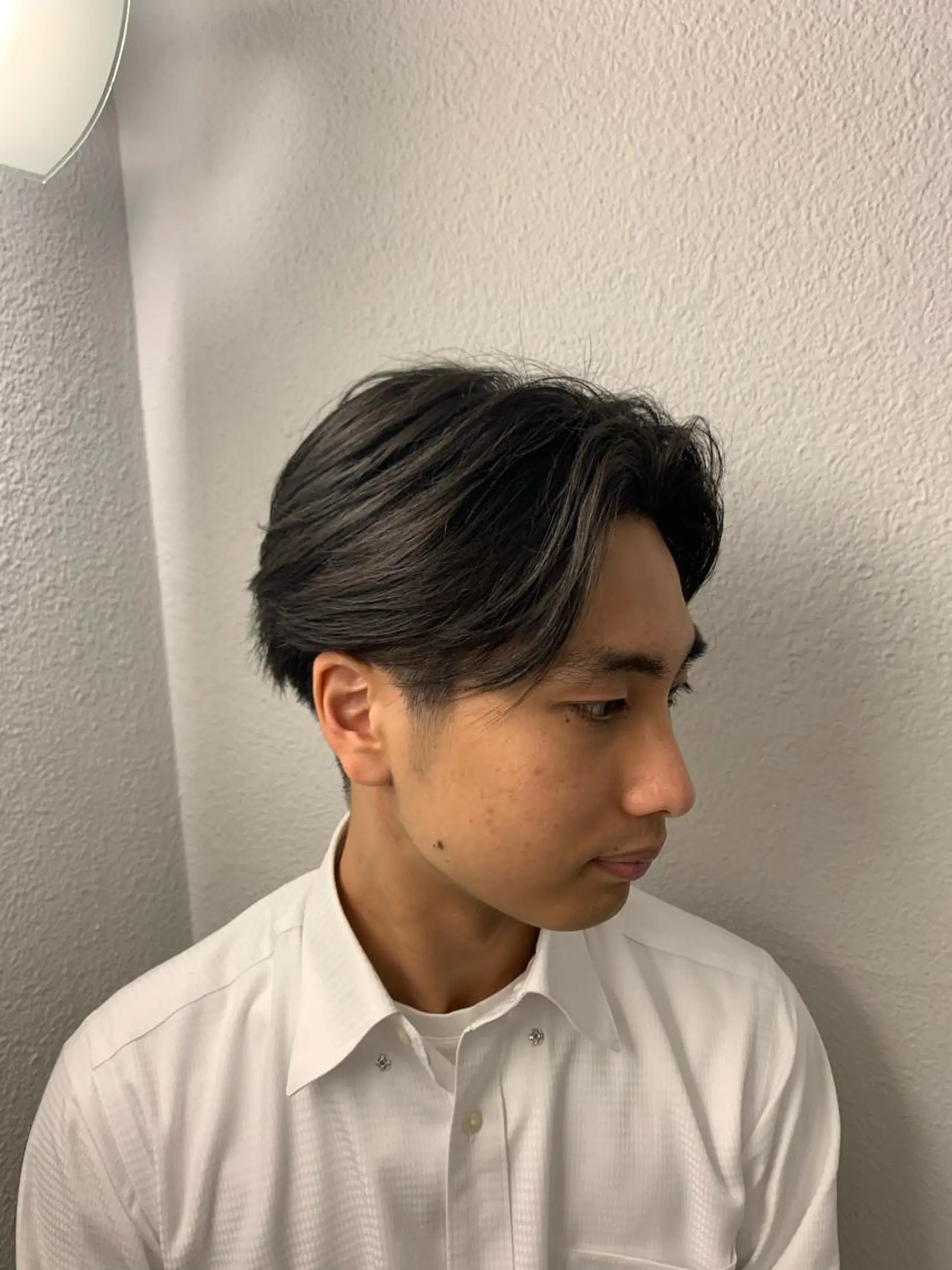 ミディアム メンズ カット パーマ ひらお あおとのヘアスタイル