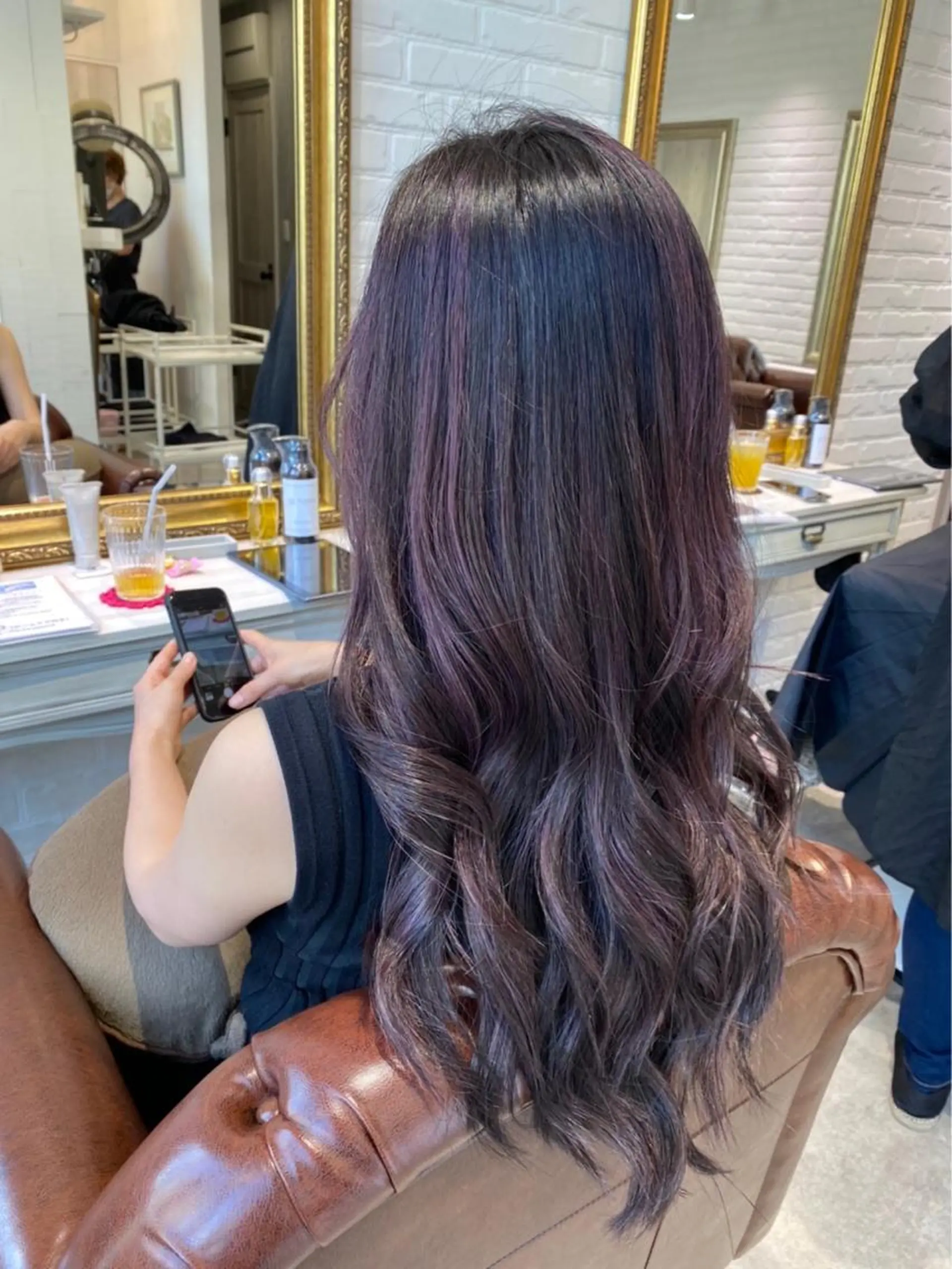 ロング カット ヘアカラー トリートメント Lusso店長 千崎慎介のヘアスタイル