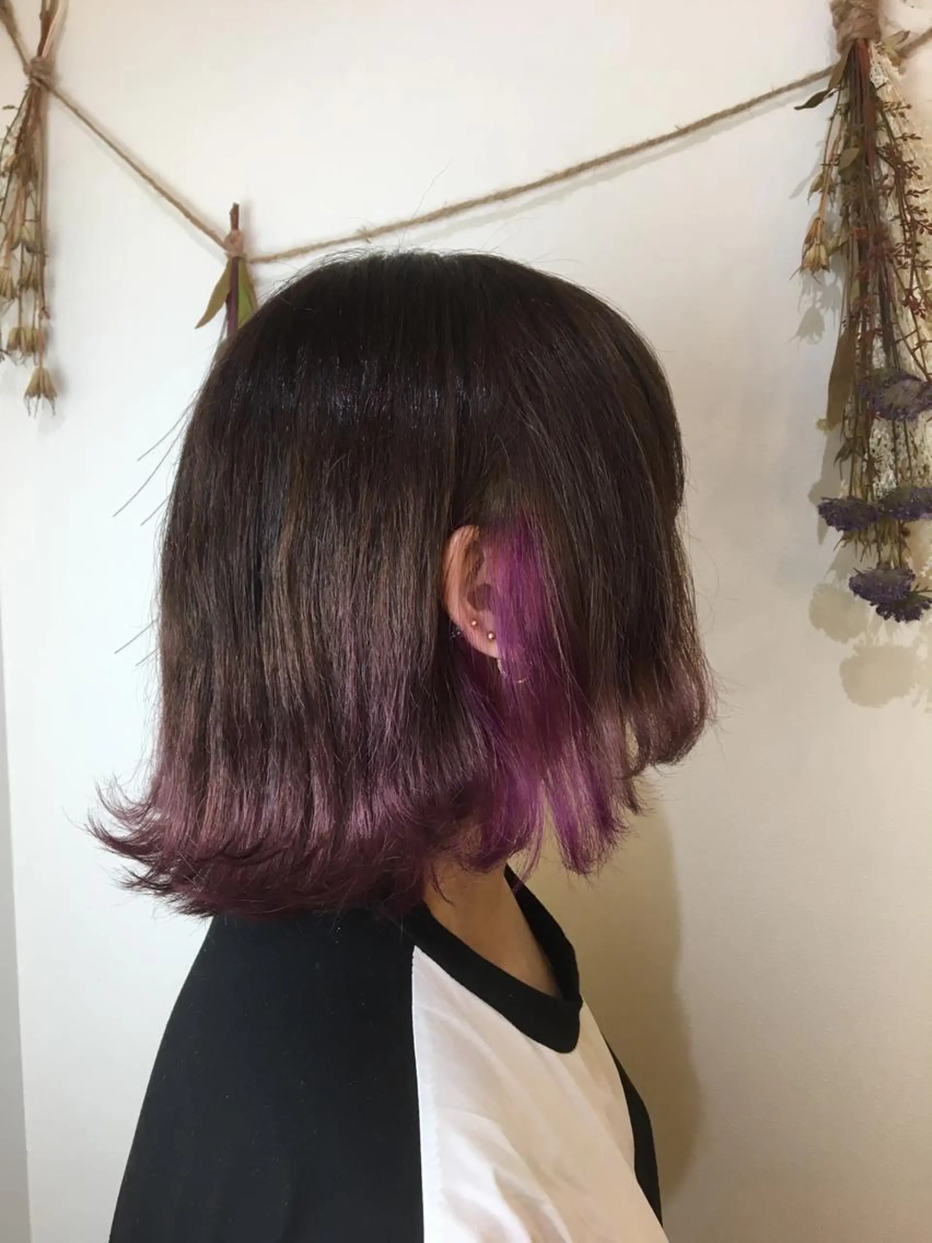 ミディアム カラー ブリーチ ピンクカラー パープルカラー 広がり、まとまらない お悩み改善/ 中田のヘアスタイル