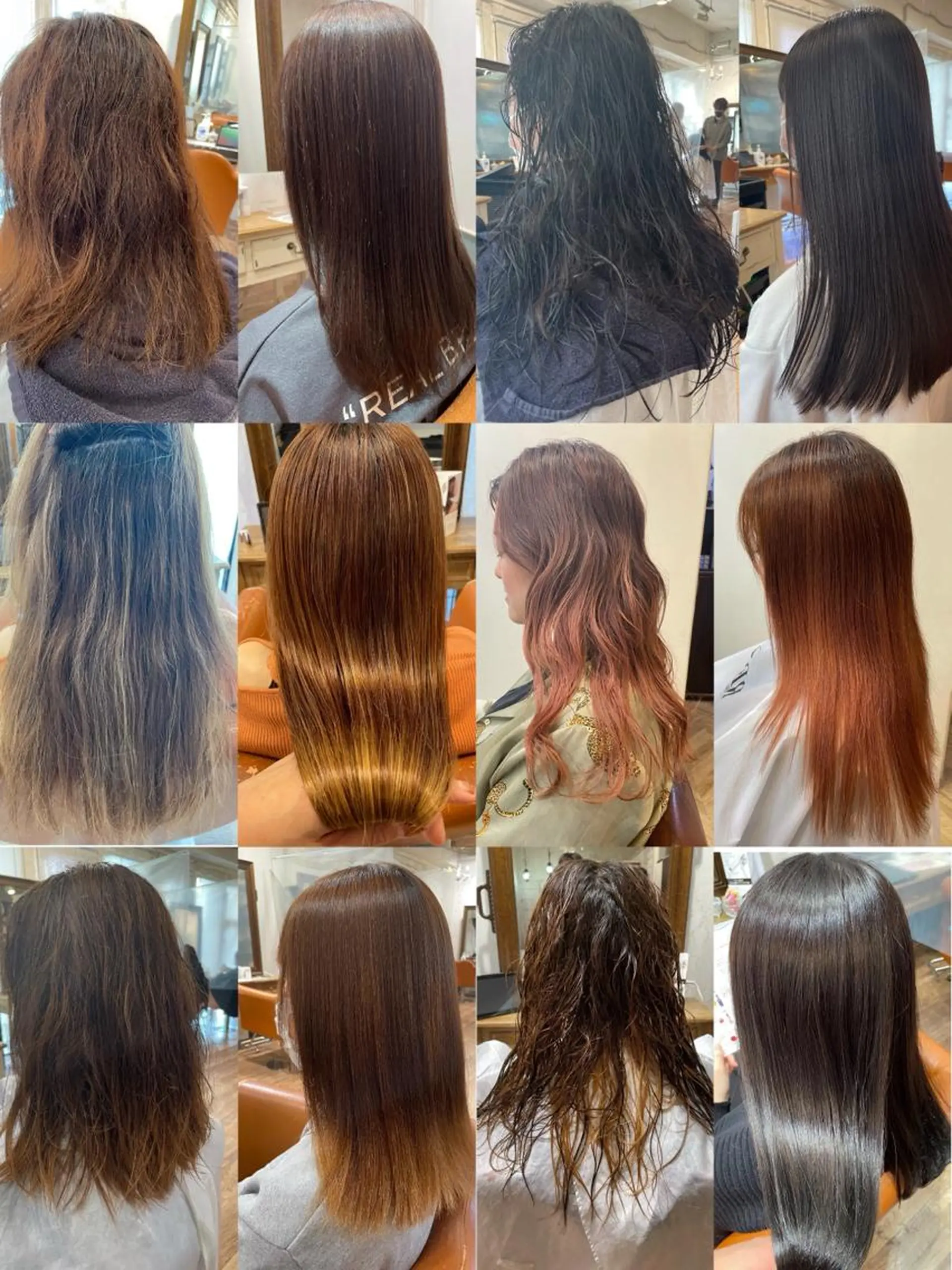 ロング パーマ 縮毛矯正 360°キレイな ショートカットのヘアスタイル