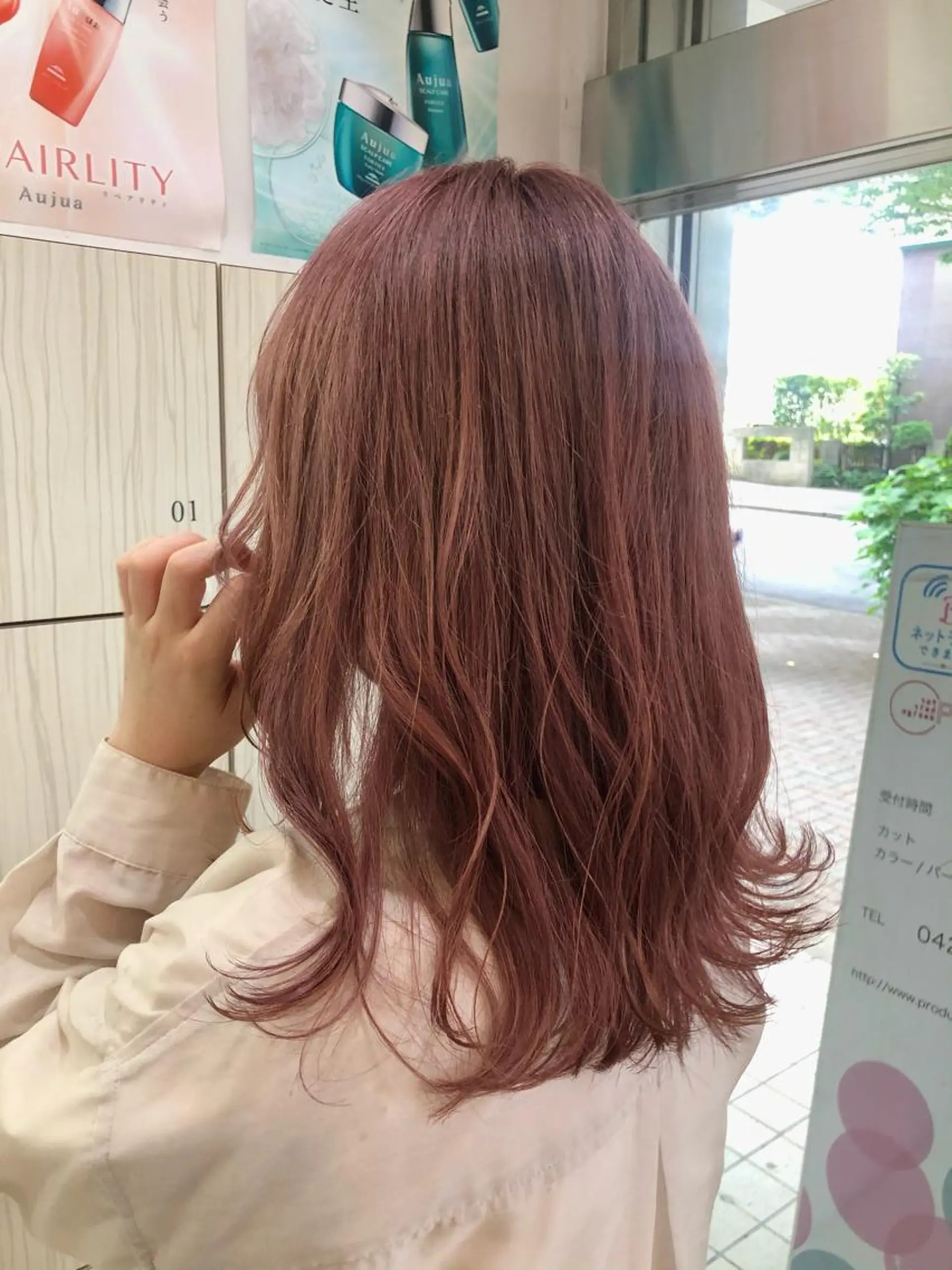 セミロング カラー ピンクカラー ヘアカラー 🤎ベージュカラー/ 髪質改善/山岸🤎のヘアスタイル