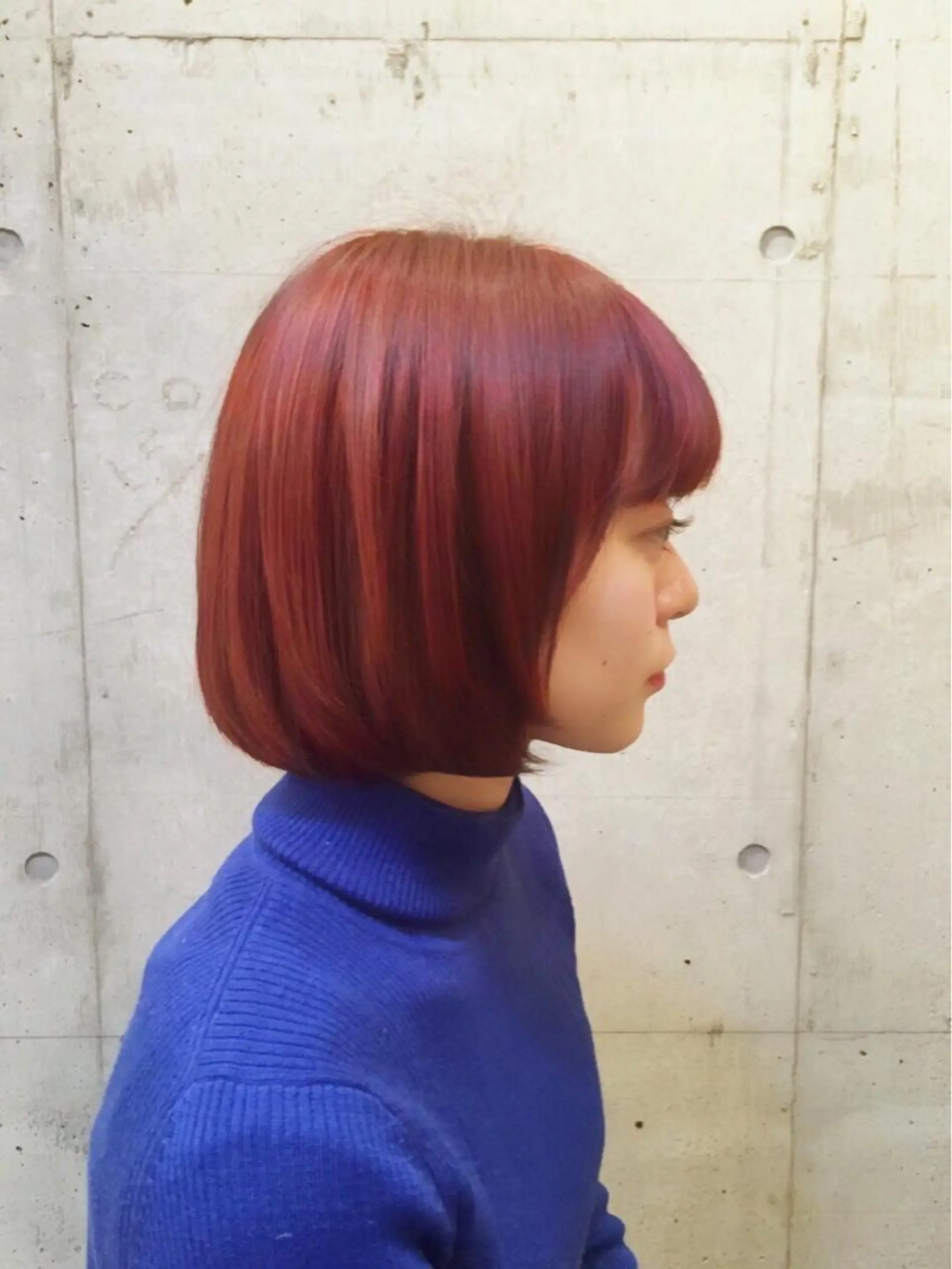 ショート カラー ブリーチ ブリーチなしカラー レッドカラー 鈴木 孝治のヘアスタイル