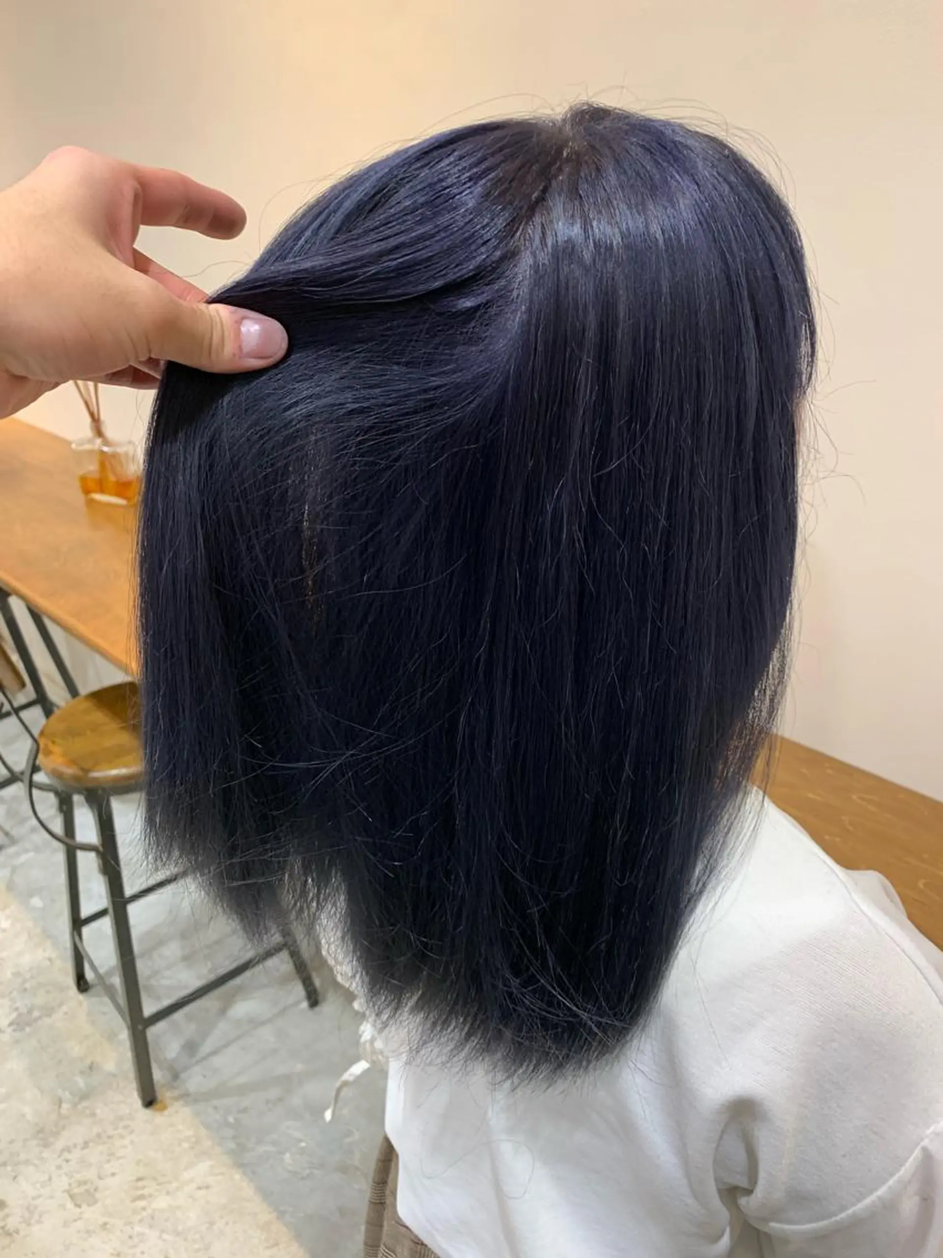 セミロング パープルカラー ヘアカラー トリートメント ヘッドスパ ヘアセット 大宮/山口 竣也のヘアスタイル