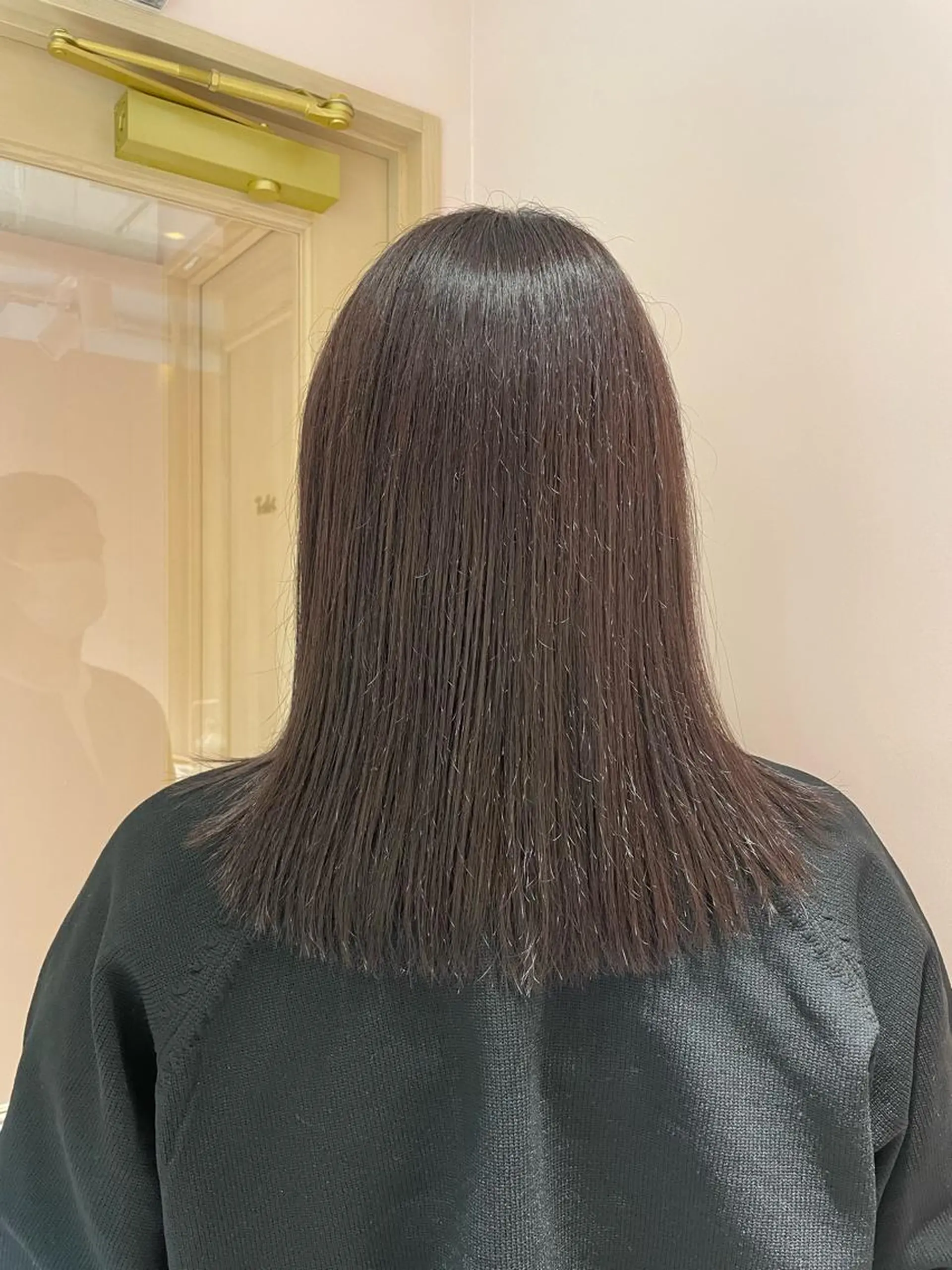 セミロング チョコレートブラウン カット ヘアカラー トリートメント ヘッドスパ マホ/日吉/髪質改善 /レイヤー/ガーリーのヘアスタイル