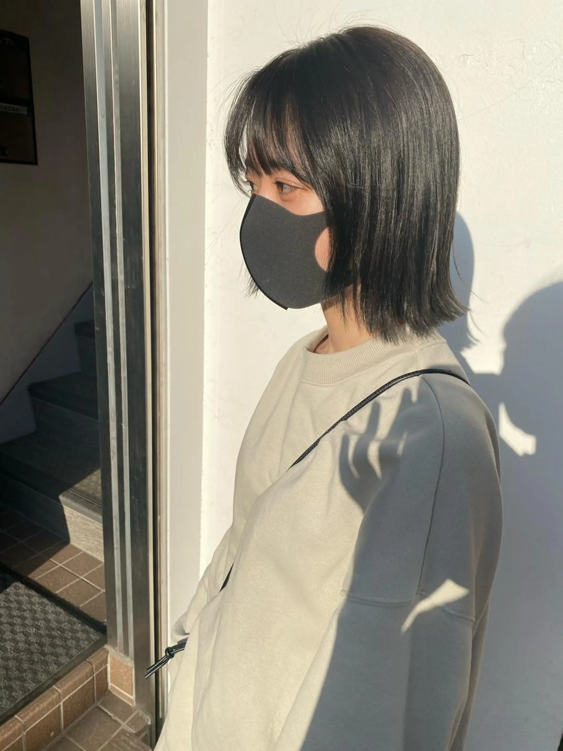 ミディアム カラー ブルーカラー ブルージュ カット ヘアカラー トリートメント MR.GOOD MORNINGフジイのヘアスタイル