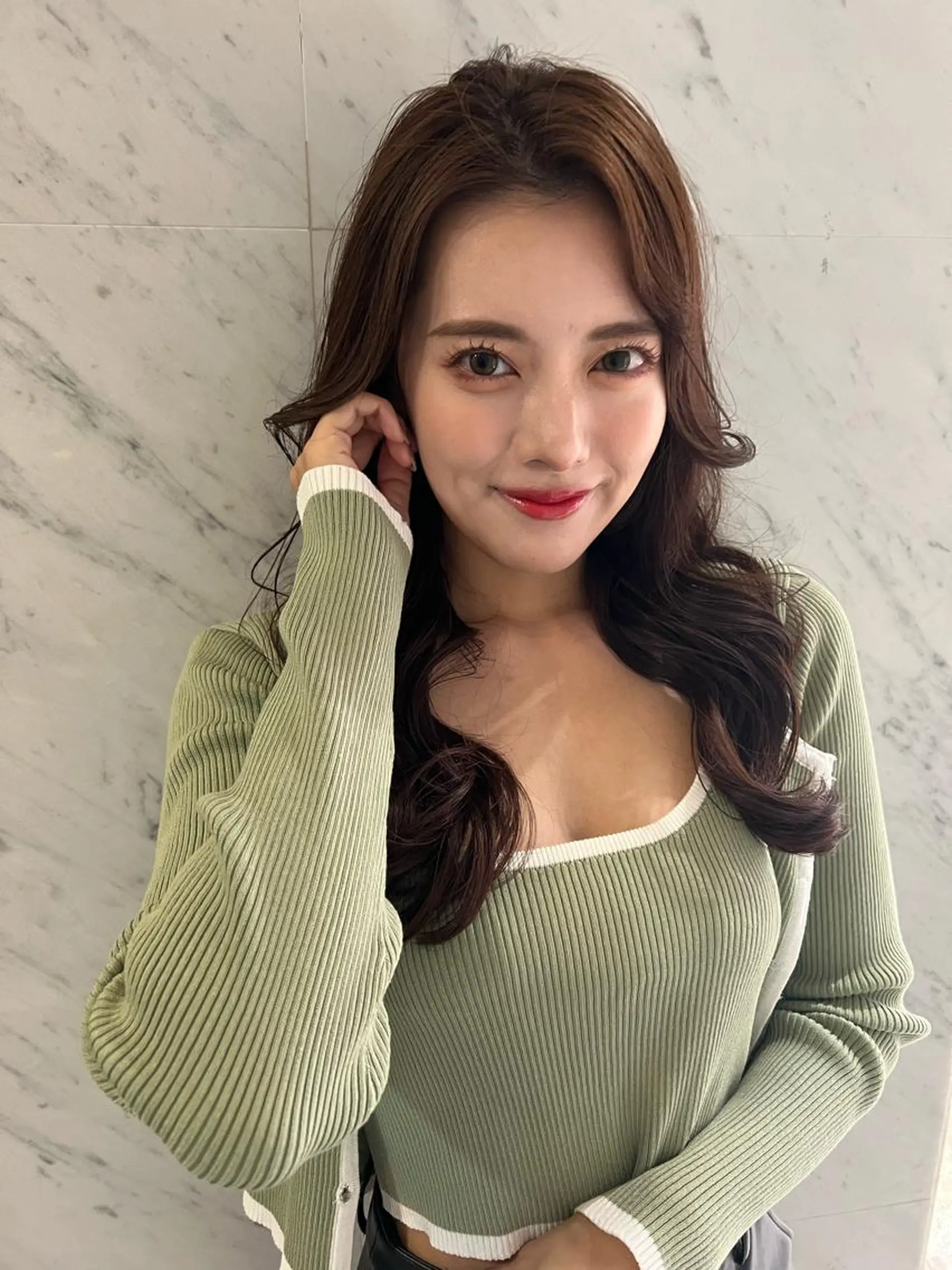 ロング カラー 韓国風ヘア カット ヘアカラー トリートメント Lond luce心斎橋所属・🍀小川大輔🍀 ボブ/ブリーチ🥇のヘアスタイル